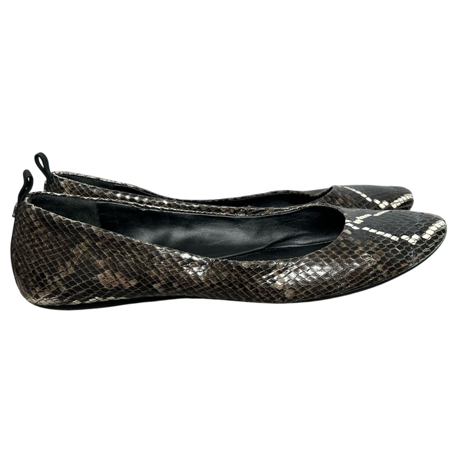 Karl Lagerfeld Karl Lagerfeld Vada Snakeskin Print Leather Ballet Flat 8.5 Size US 8.5 / IT 38.5 - 3 Thumbnail