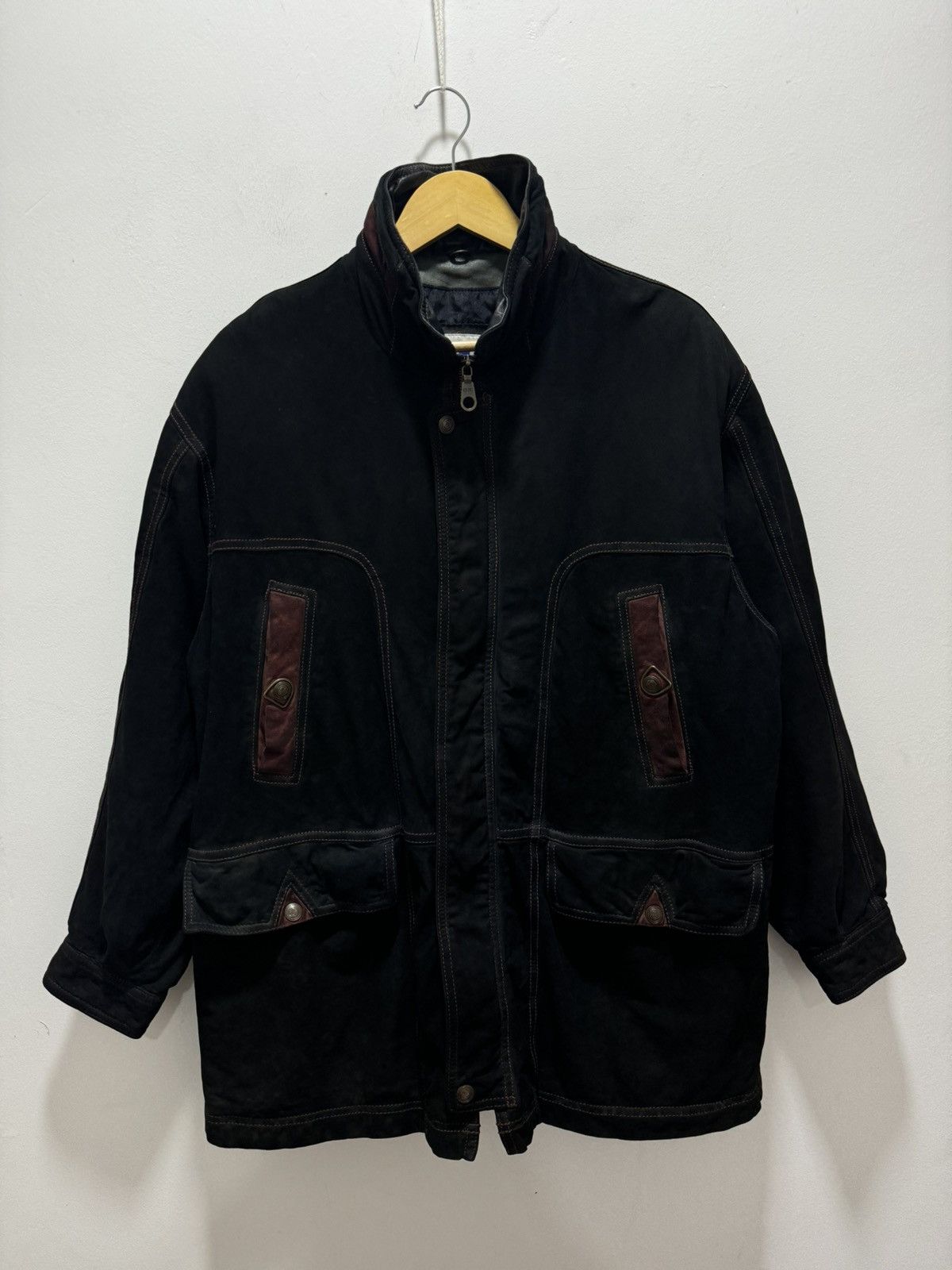 Japanese Brand × Vintage VINTAGE CONCERIA EGERIA SRL SUEDE LEATHER JACKET Size US L / EU 52-54 / 3 - 1 Thumbnail