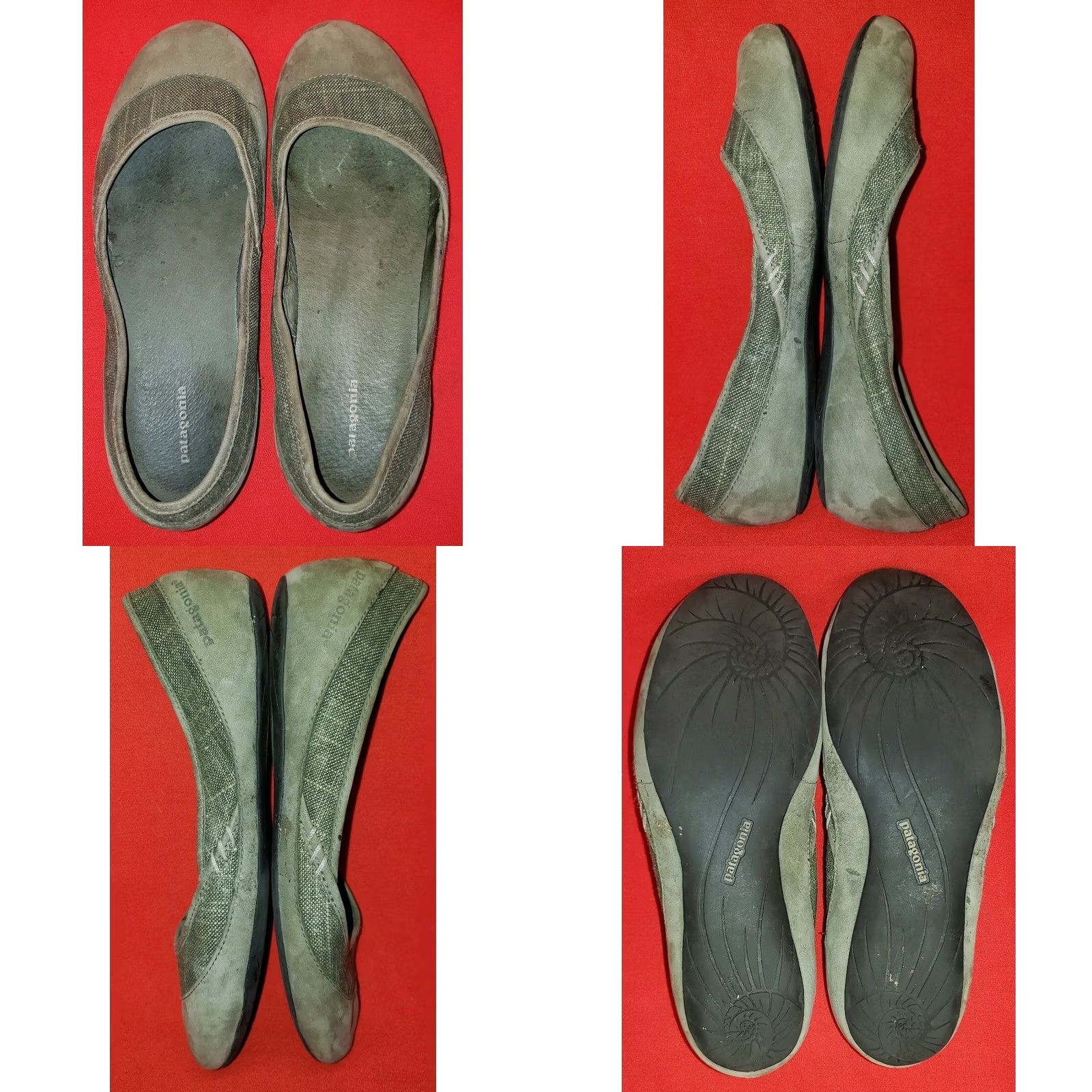 Patagonia Patagonia Maha Hickory Flats Size 7M Light Green 38EU Leather Insole Ballet Flat Womens Shoes Size US 5 / IT 35 - 8 Thumbnail