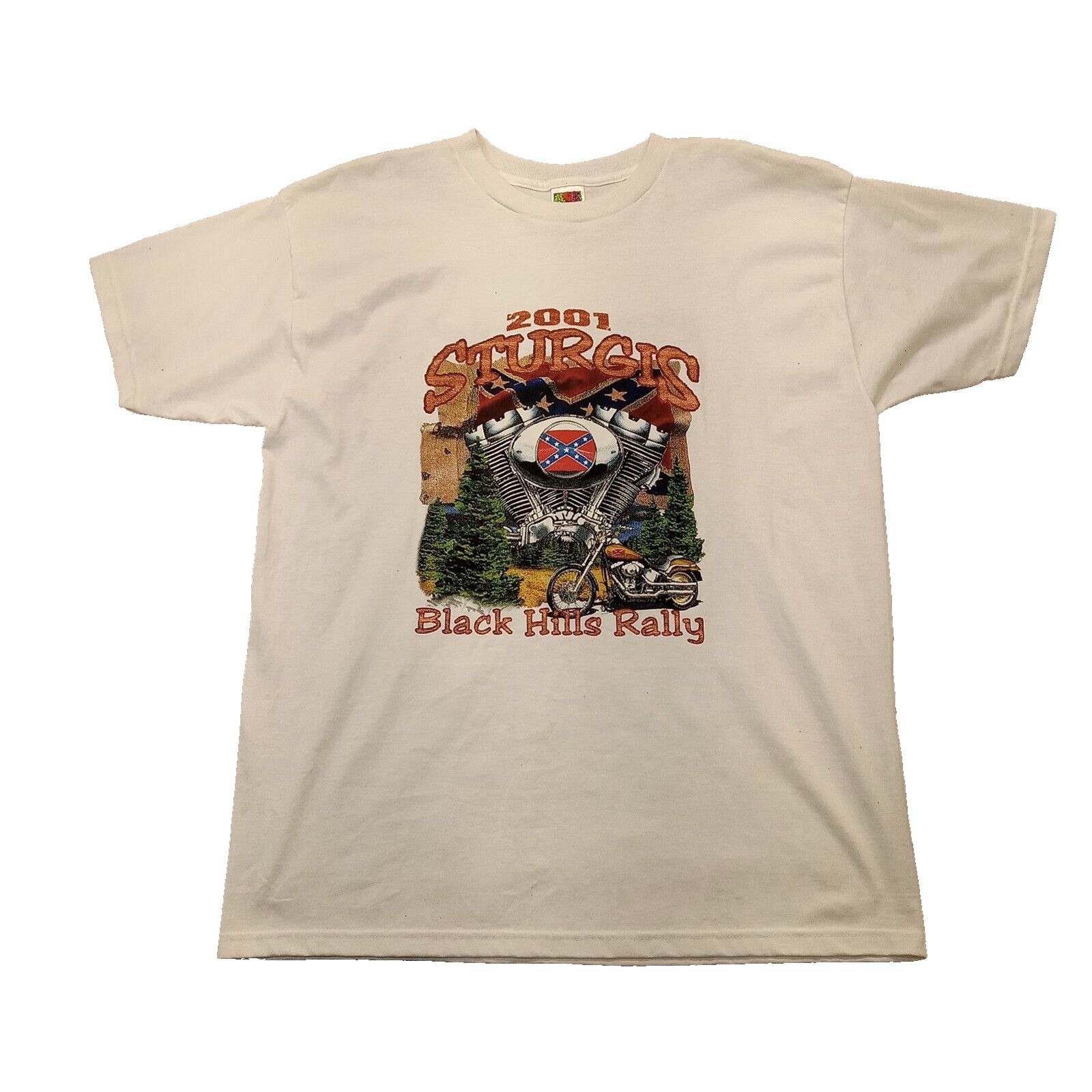 Fruit Of The Loom 2001 Sturgis T-Shirt XL Biker Motorcycle Black Hills SD Size US XL / EU 56 / 4 - 1 Thumbnail