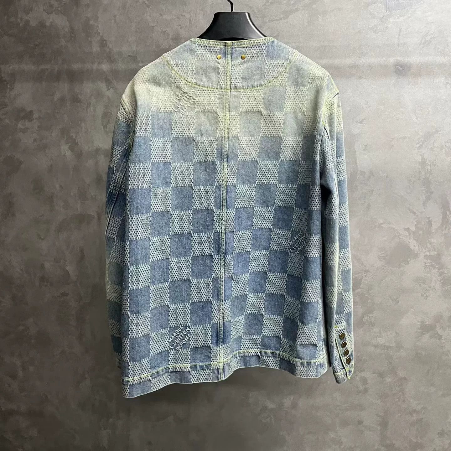 Louis Vuitton Louis Vuitton Blue Check Denim Jacket Size US M / EU 48-50 / 2 - 4 Thumbnail