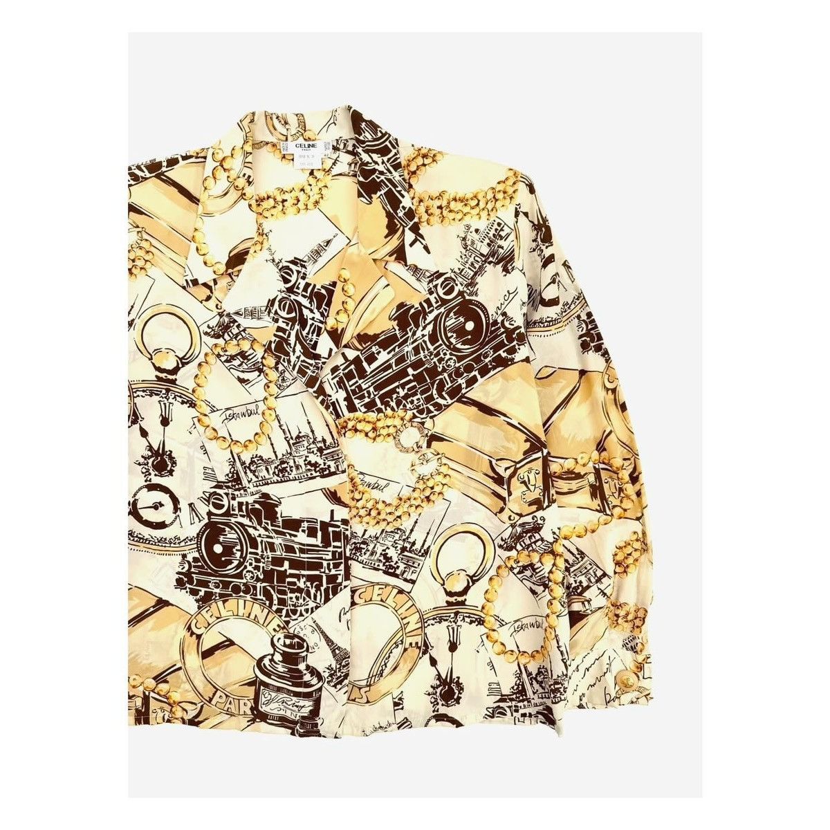 Celine Vintage Celine Blouse 90~00’s Size M / US 6-8 / IT 42-44 - 3 Thumbnail