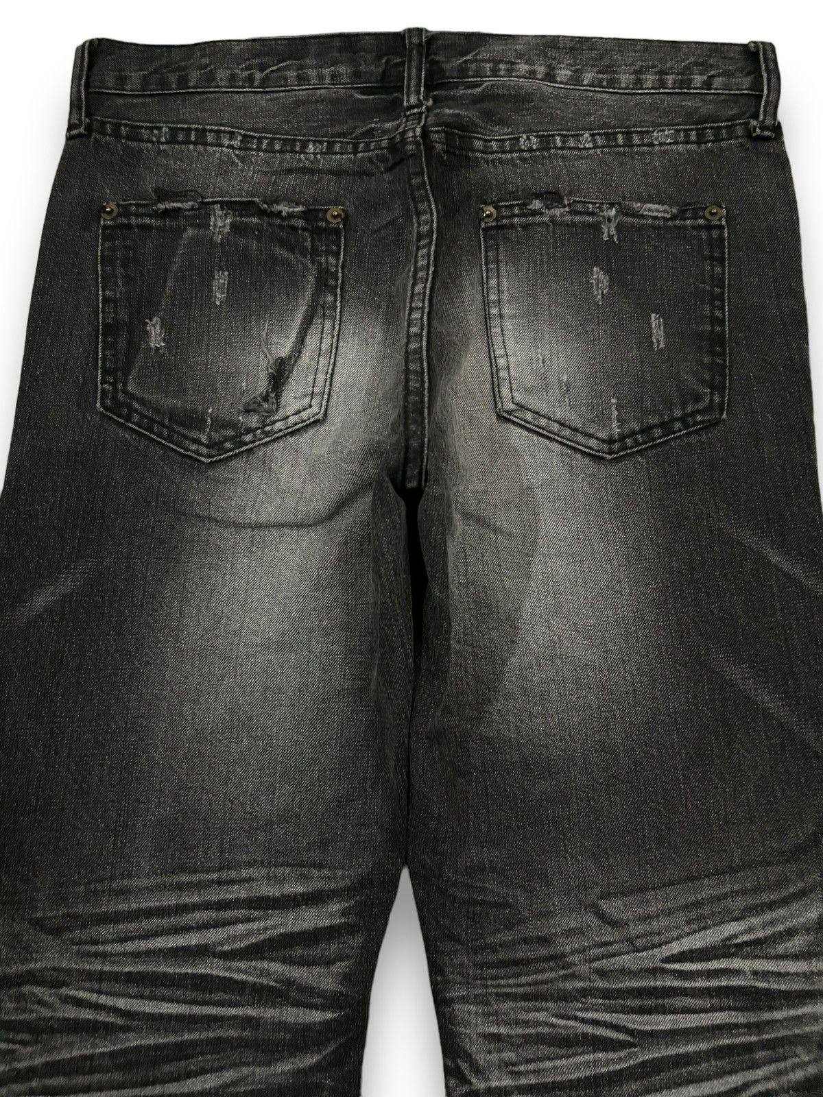 If Six Was Nine Vintage Japanese Brand Whiskers Faded Loose Distressed Jeans Size US 32 / EU 48 - 12 Thumbnail
