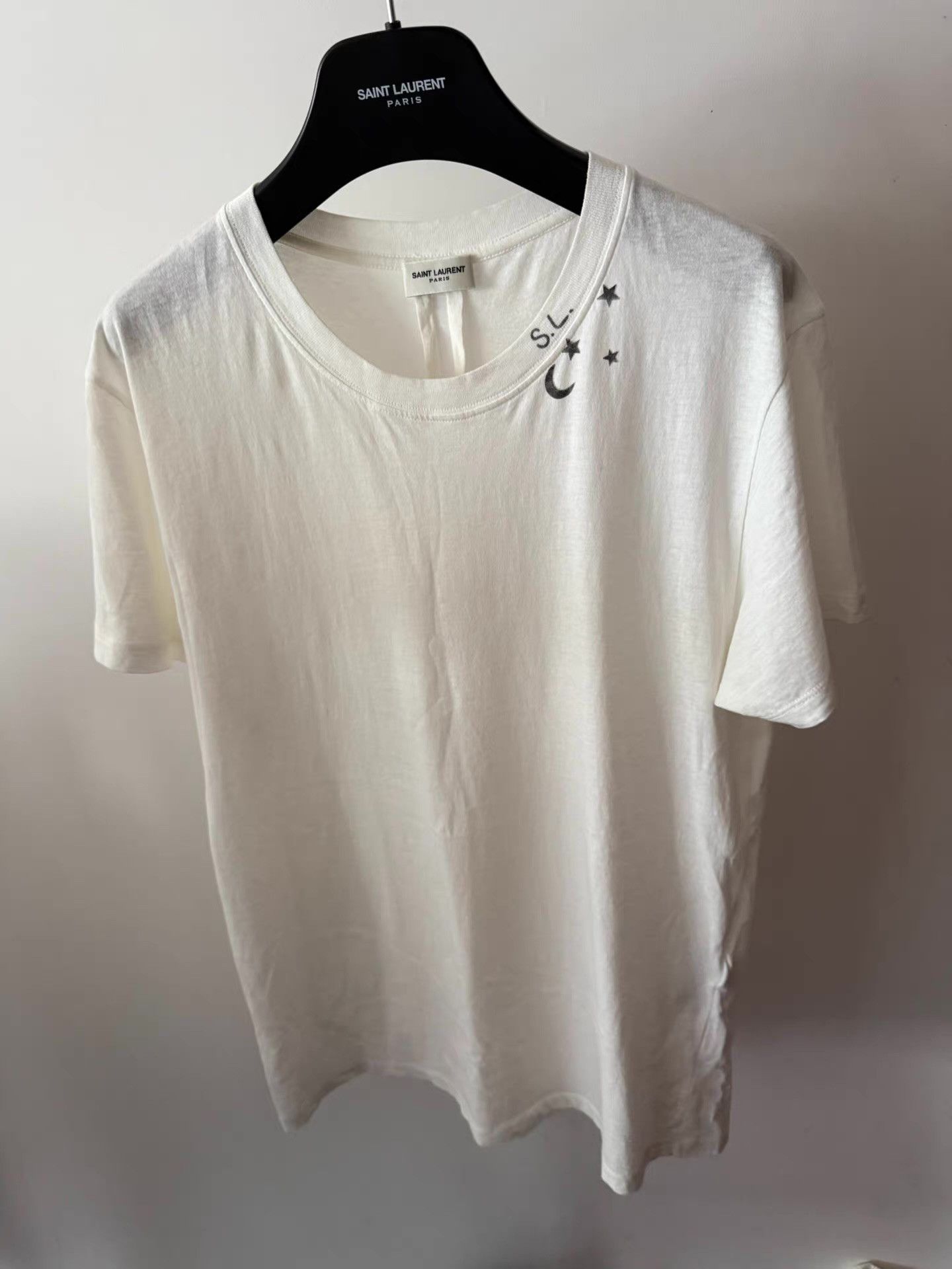 Saint Laurent Paris Saint Laurent Star and Moon T-shirt Ｑ23 Size US M / EU 48-50 / 2 - 1 Thumbnail