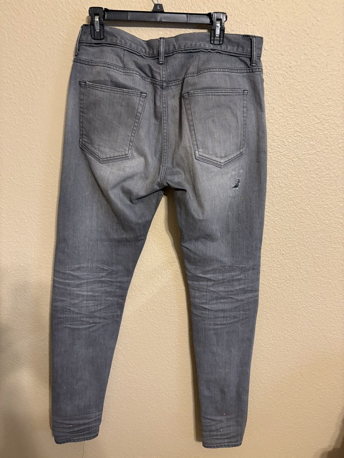John Elliott John Elliott The Cast 2 Slim Graphite Repaired Jeans Size US 34 / EU 50 - 6 Thumbnail