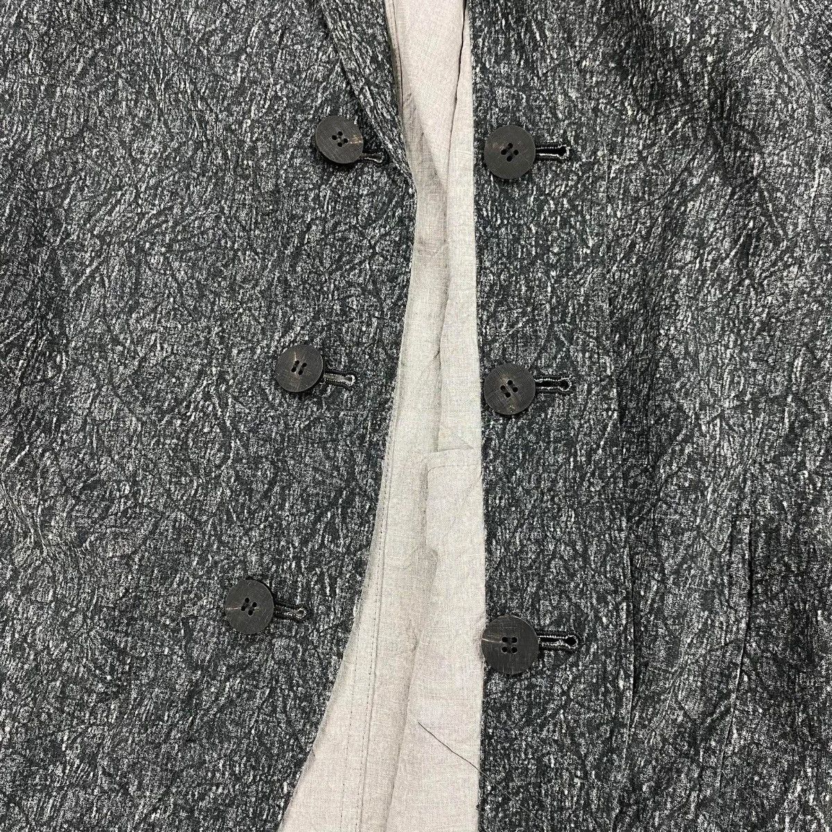 Issey Miyake SS2008 Wrinkle Print Linen Blazer Size 38R - 5 Thumbnail