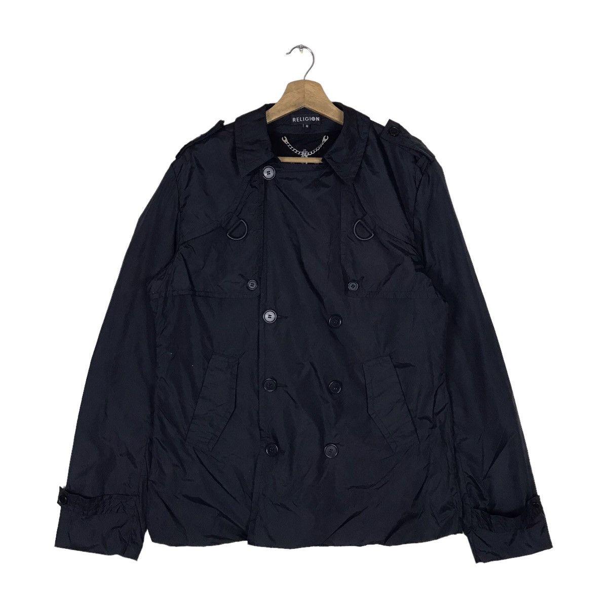 Religion Double Breasted Trench Coat Jacket