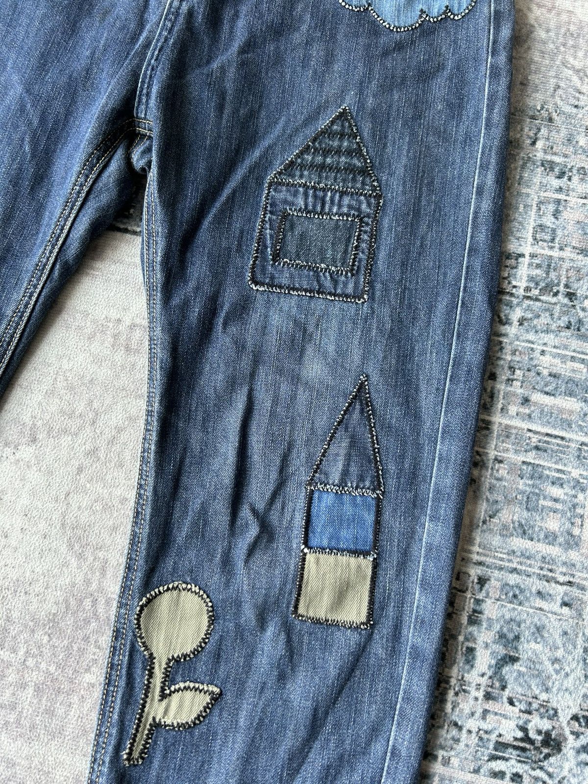 Ne-Net Issey Miyake By Ne-net Patchwork Jeans Size US 29 - 7 Thumbnail