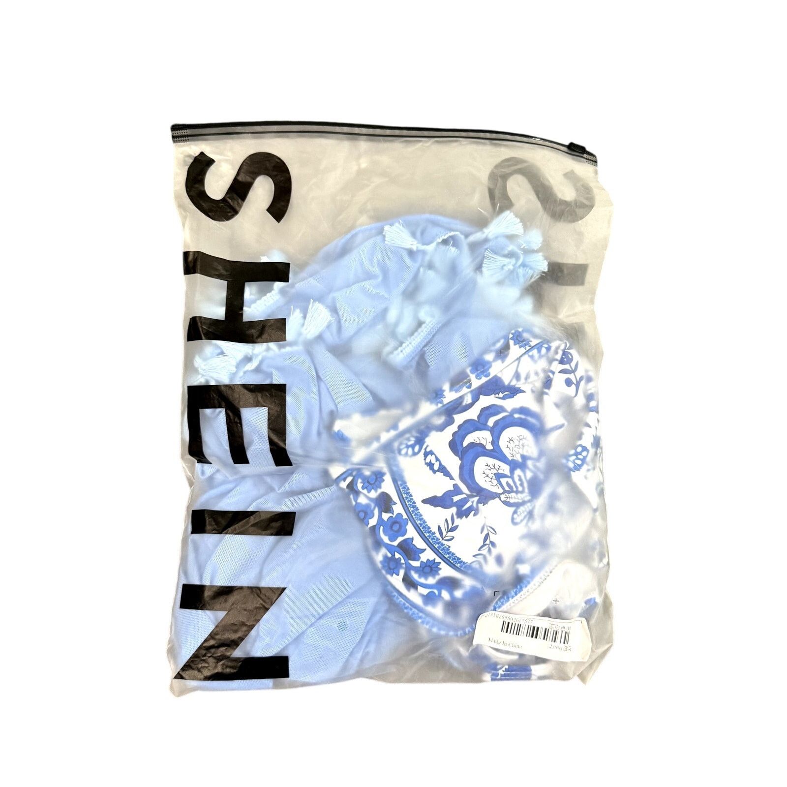 Shein Women's Bikini Top with Cardigan Coverup in Blue, Size M Size ONE SIZE - 3 Thumbnail