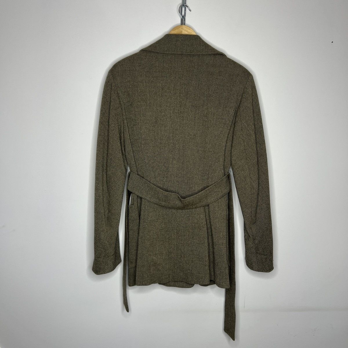 Designer × Jil Sander Vintage Jil Sander Coat Jacket Wool Cashmere 90s Khaki Green Size S / US 4 / IT 40 - 9 Thumbnail