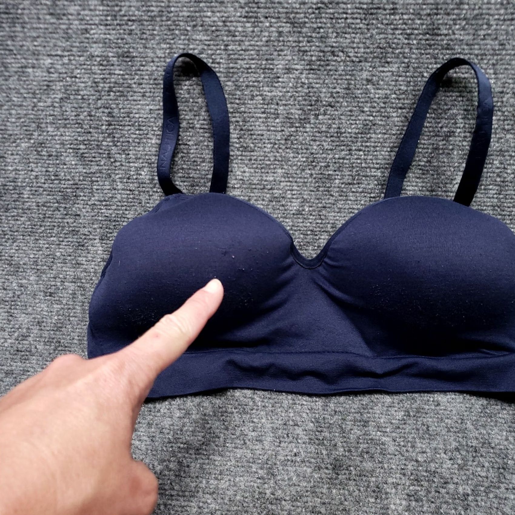 Nautica Nautica Bra Womens 38C Blue Push Up Padded Wireless Polyester Blend Strap Size ONE SIZE - 7 Thumbnail