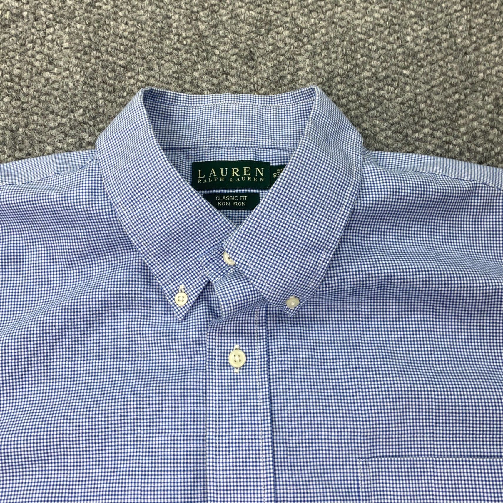 Ralph Lauren Ralph Lauren LRL Black Label Shirt Mens Size 18 Blue Check Gingham Non-Iron Size US XXL / EU 58 / 5 - 3 Thumbnail
