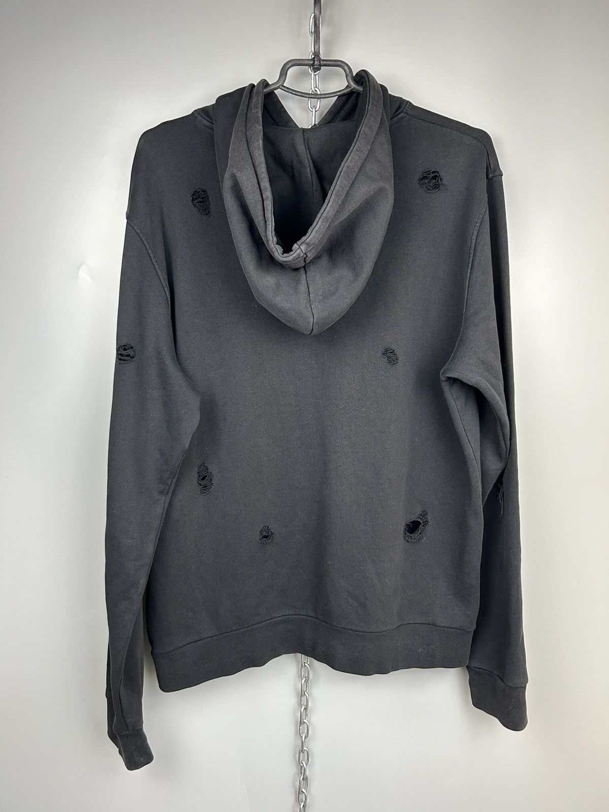 Designer × Sandro Modern Sandro Black Blank Thrashed Hoodie Size US M / EU 48-50 / 2 - 16 Thumbnail