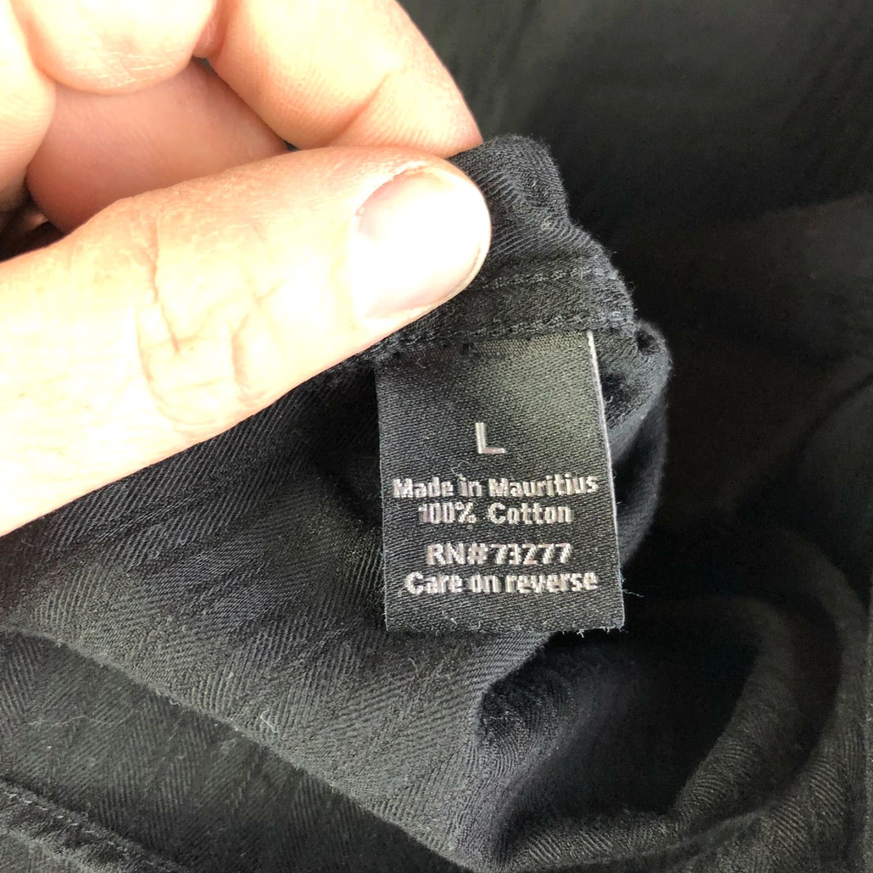 Apt. 9 Apt.9 Shirt Men's Large Black Long Sleeve Spread Collar Button-Up Pocketed Cotton 80's Vintage? Size US L / EU 52-54 / 3 - 7 Thumbnail