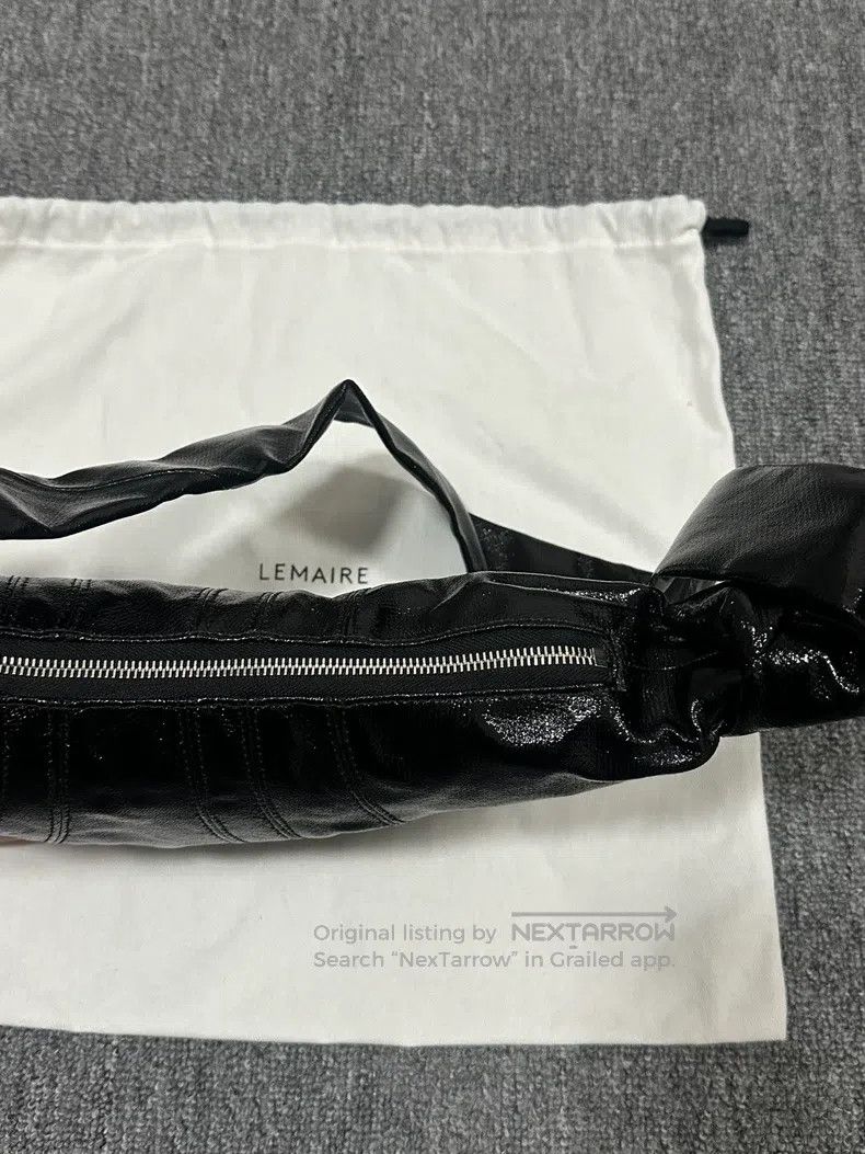 Lemaire LEMAIRE Small Black Coated Leather Horn Bag Size ONE SIZE - 7 Thumbnail