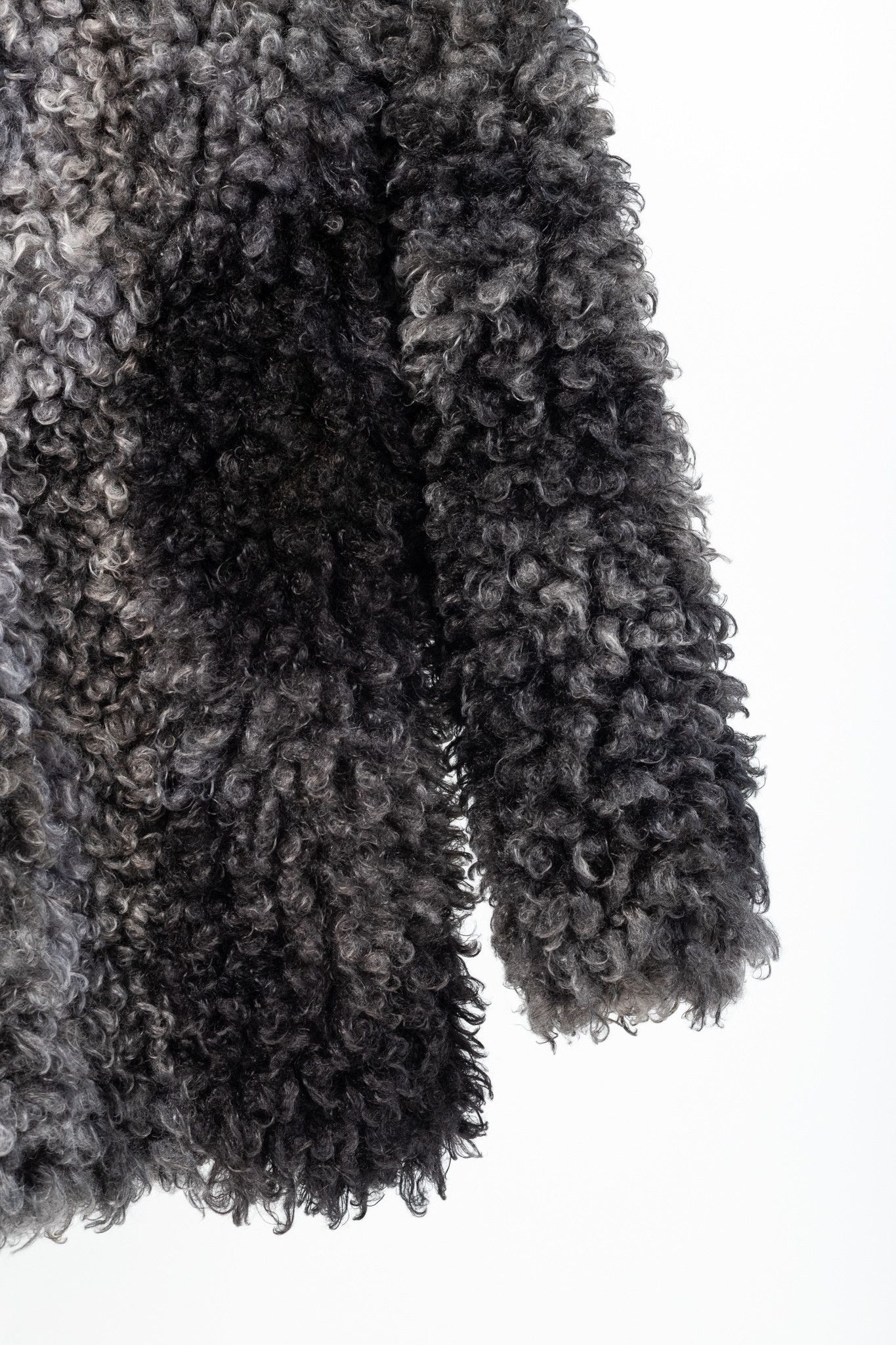 SMYTHE Smythe Chubby Grey Melange Faux Fur Jacket Size M / US 6-8 / IT 42-44 - 6 Thumbnail