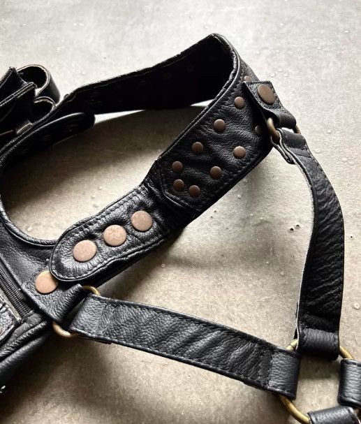 Japanese Brand Japanese Brand 2000s Studded Leather Harness Bag Size ONE SIZE - 8 Thumbnail