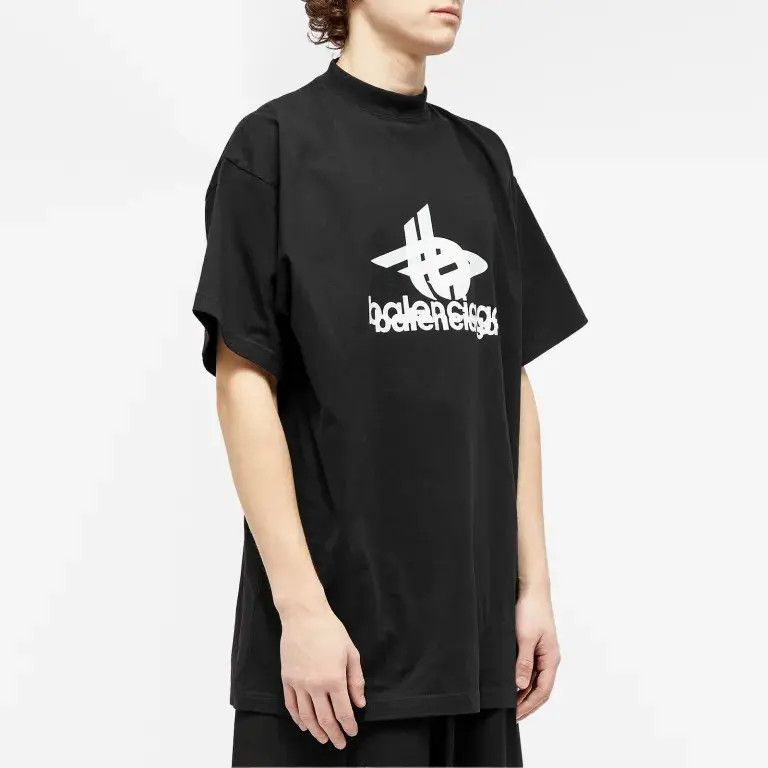 Balenciaga o1la1rc1a1024 Layered Sports T- Shirt Oversized in Black Size US XL / EU 56 / 4 - 2 Thumbnail