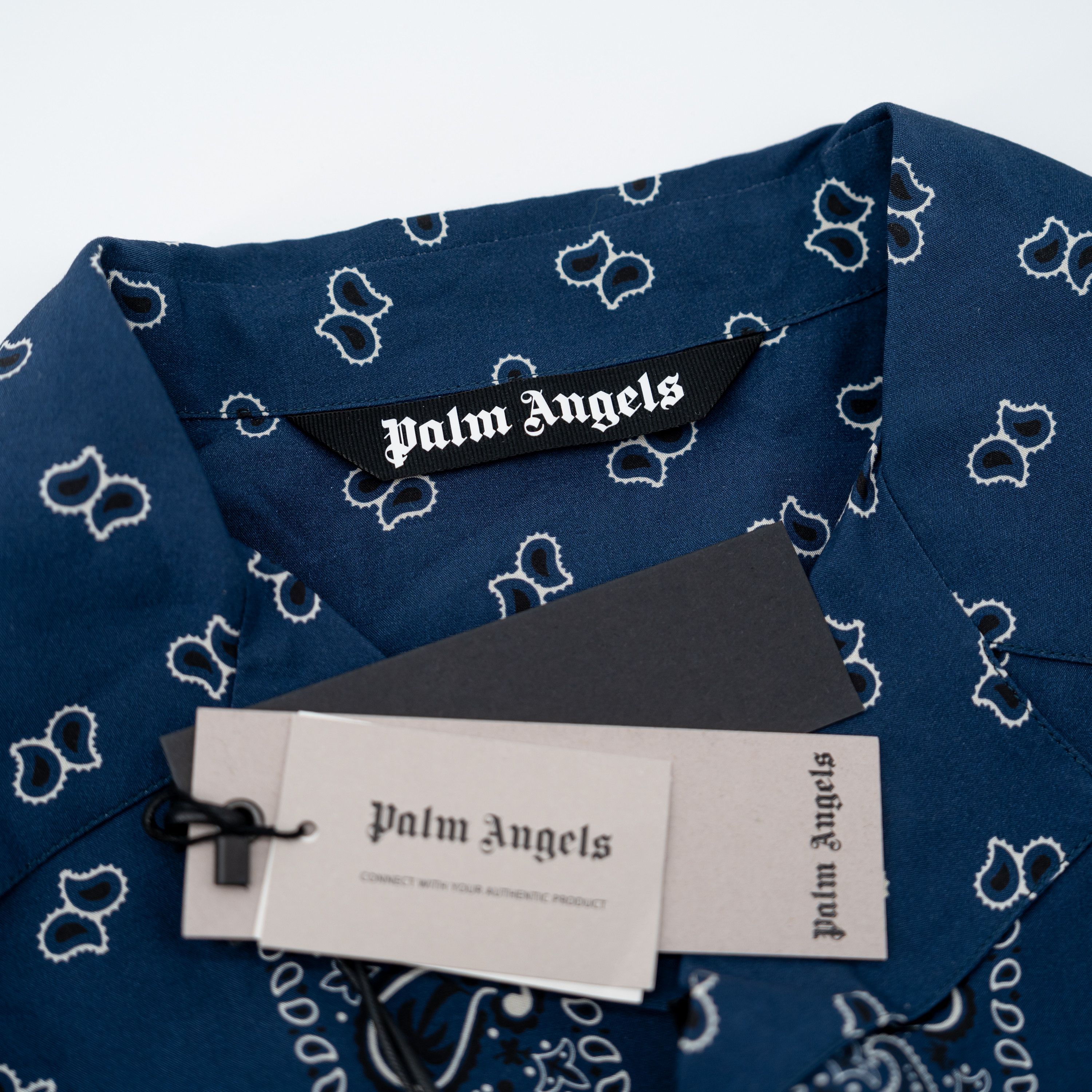Palm Angels size L (50) Palm Angels Paisley Bowling Shirt Navy Size US L / EU 52-54 / 3 - 6 Thumbnail