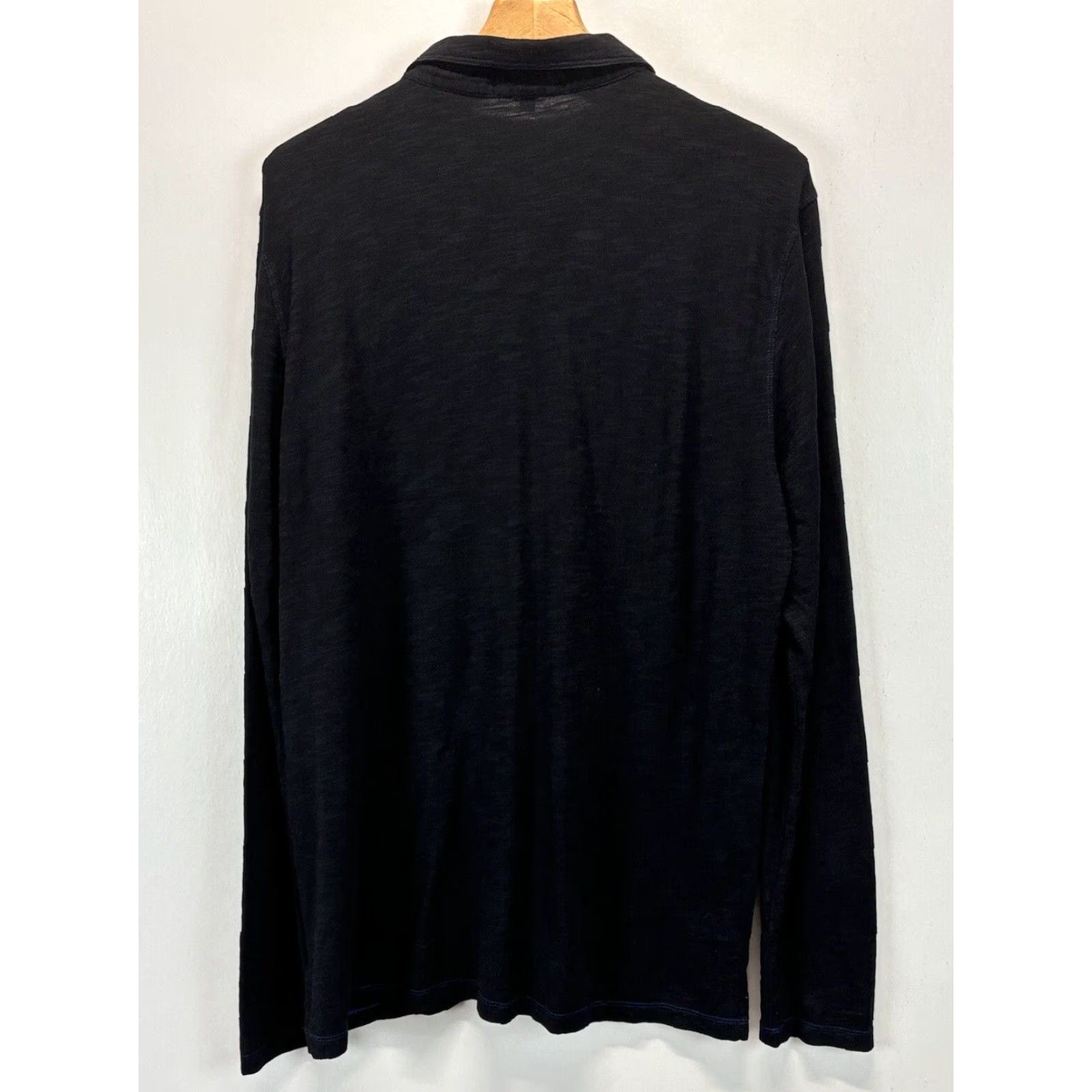 Vintage Rob Barakett Mens Long Sleeve Polo Shirt XL Black Lightweight Cotton Size US XL / EU 56 / 4 - 3 Thumbnail