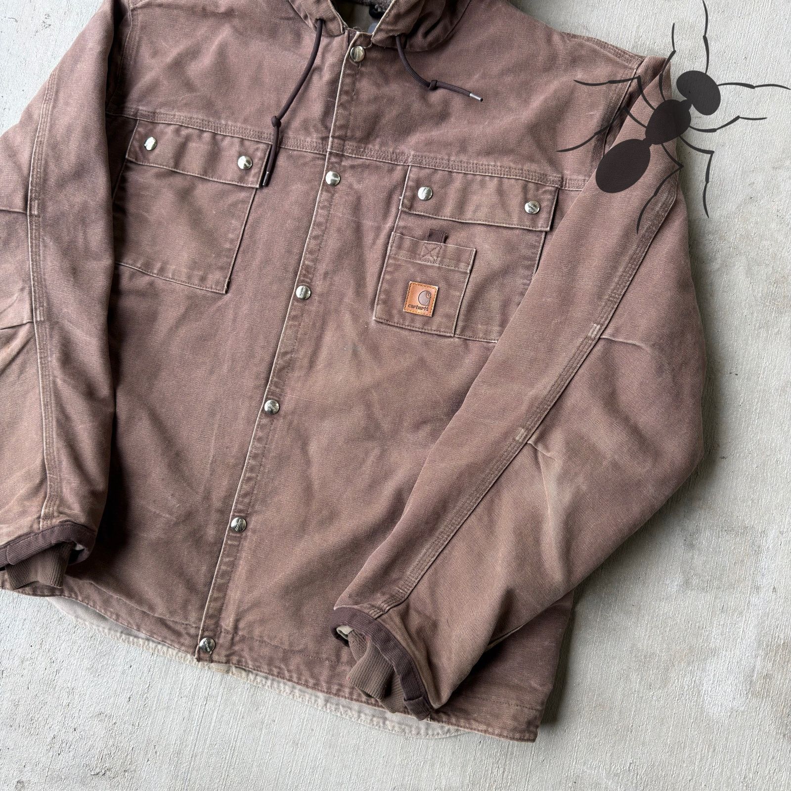 Carhartt × Vintage Carhartt J284 FWD brown Sherpa work wear jacket Size US XL / EU 56 / 4 - 4 Thumbnail