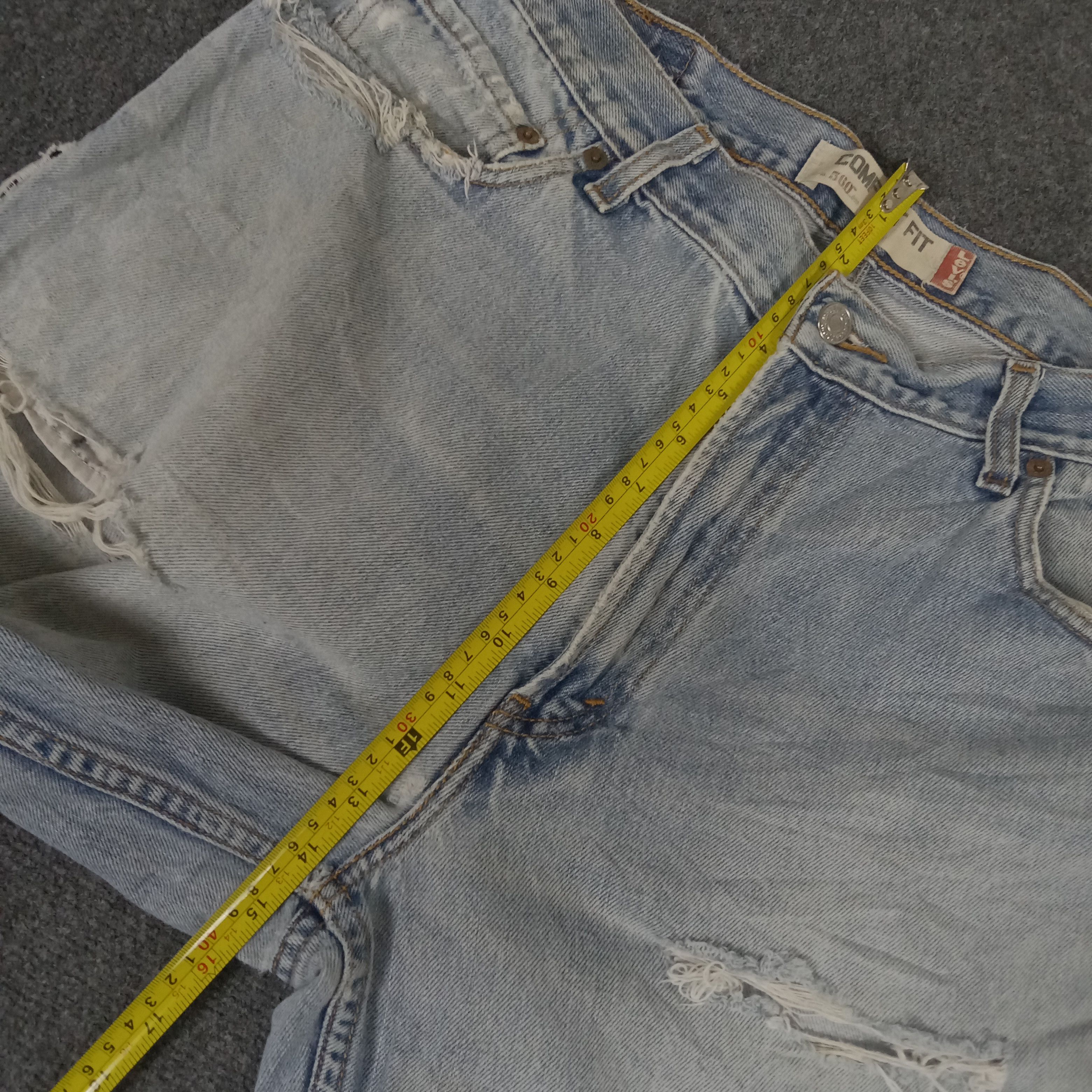 Levi's Levi's 560 Grunge Style Distressed Denim Jeans Size US 35 - 8 Thumbnail