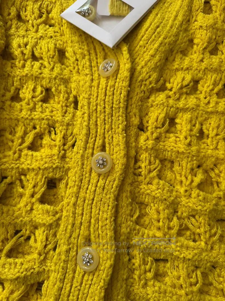 Chanel Chanel Early Spring Series Yellow Hollow Coat Size XS / US 0-2 / IT 36-38 - 4 Thumbnail