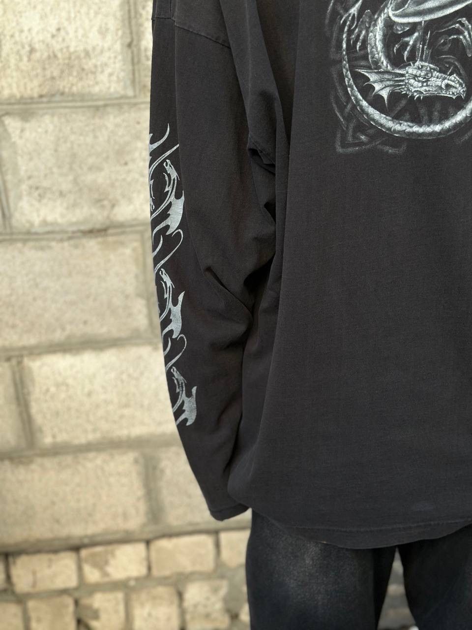 Japanese Brand VTG Adult Man Spiral Longs-levee T-shirts Band Dragon Rock Size US XXL / EU 58 / 5 - 11 Thumbnail