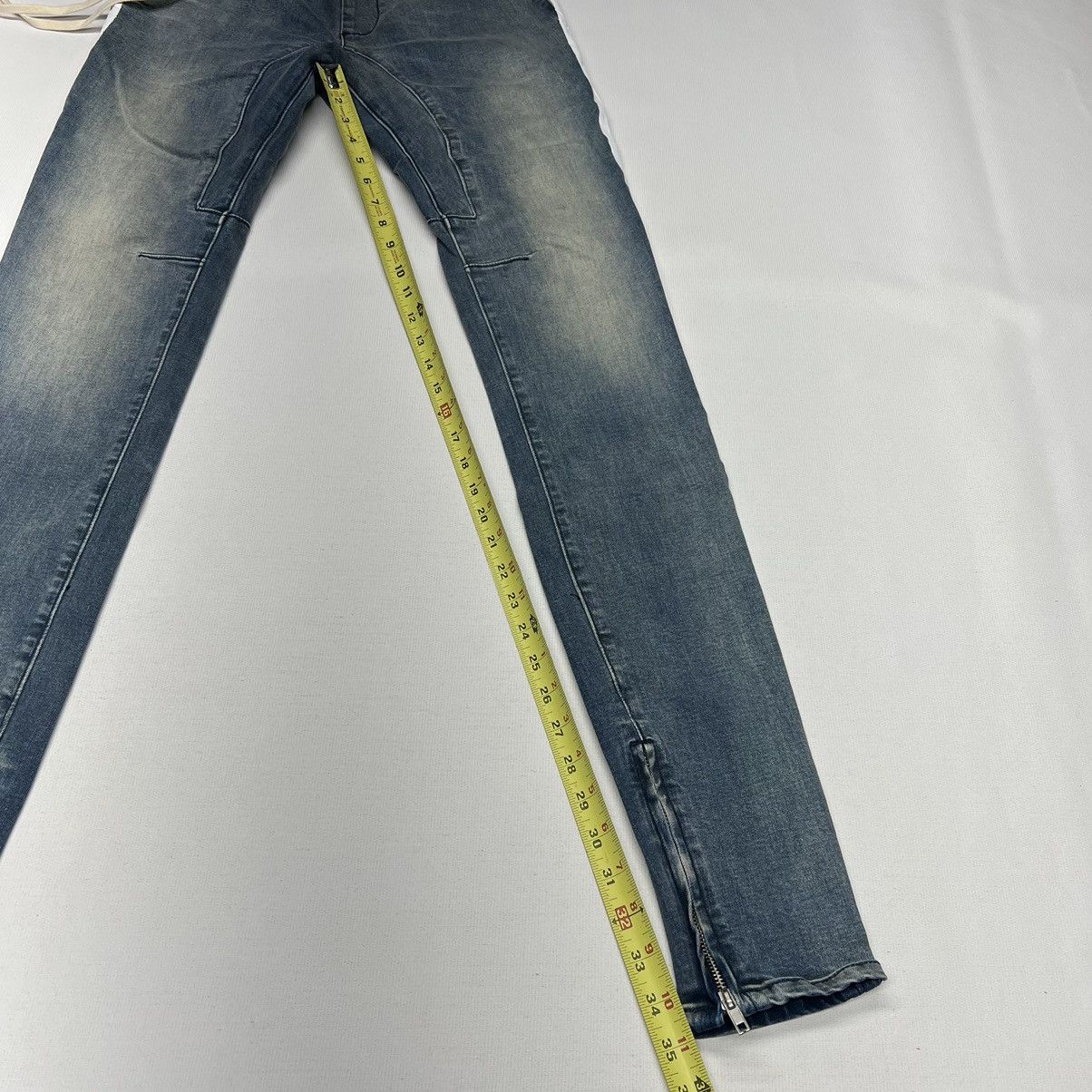 Pacsun Pacsun Jeans Blue Stacked Skinny Drawstring Zip Stripe Size US 30 / EU 46 - 20 Thumbnail