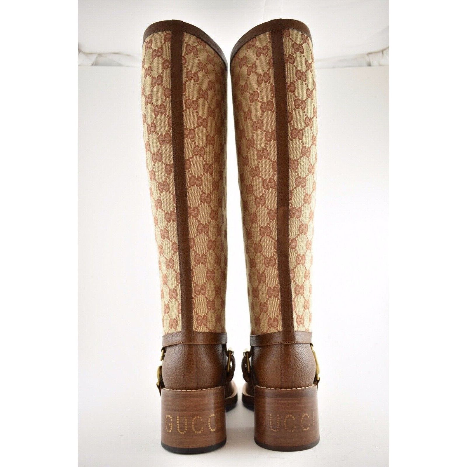 Gucci Gucci Lola Beige Monogram Canvas GG Logo Gaiter Riding Size US 6 / IT 36 - 10 Thumbnail