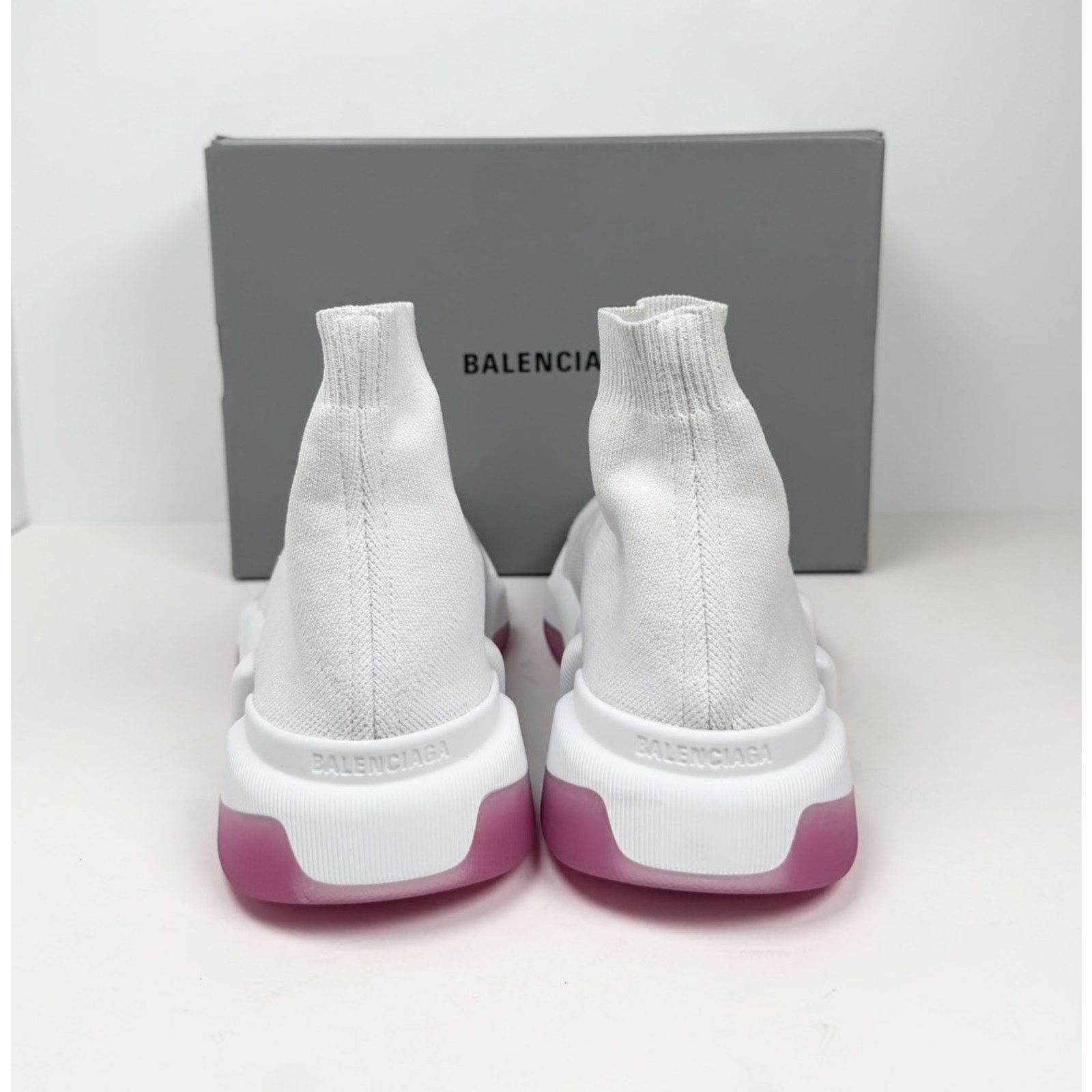 Balenciaga Size 40EU/10W - Balenciaga White/Pink Speed NEW Size US 10 / IT 40 - 4 Thumbnail