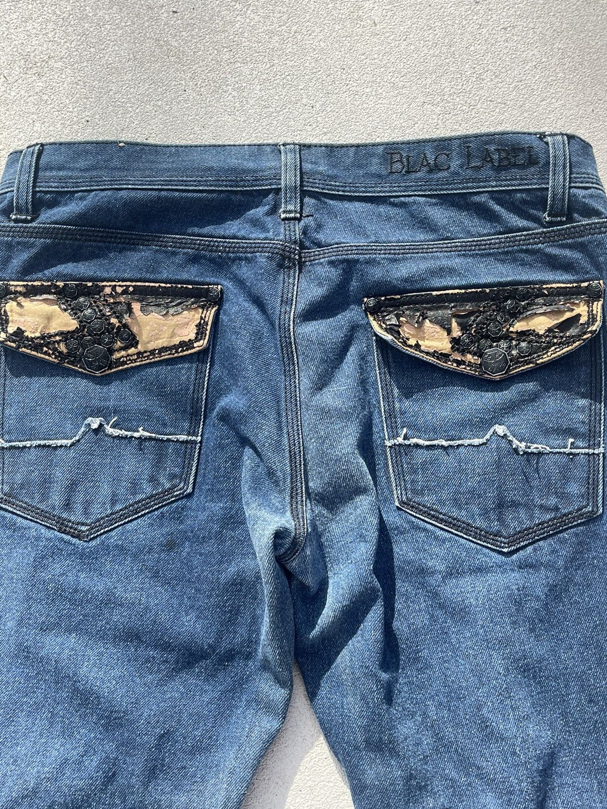 Black Label × Japanese Brand × Prada Y2K BLAC LABEL JEANS Size US 38 / EU 54 - 3 Thumbnail