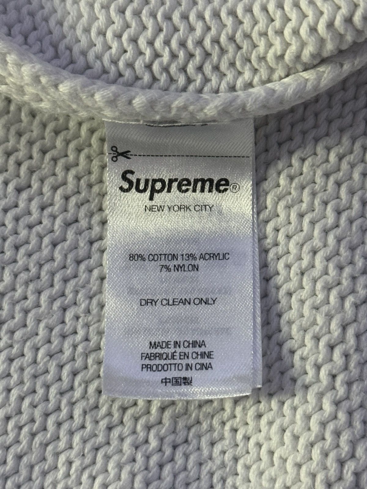 Supreme Supreme Chenille Logo Sweater White Size US M / EU 48-50 / 2 - 3 Thumbnail
