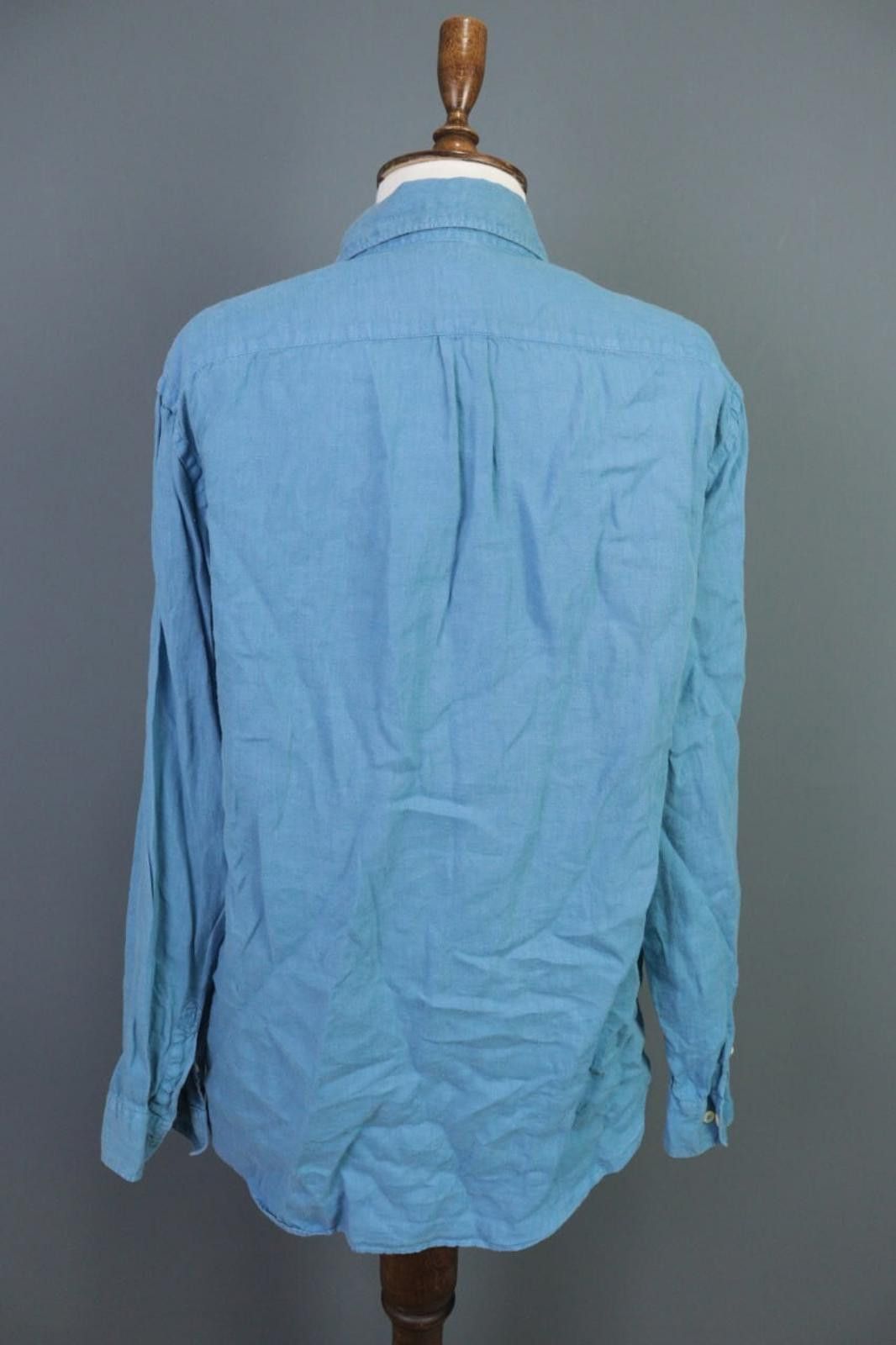 120% Lino 120% Lino Medium Fit Blue Linen Tunic Top Shirt Size M Size M / US 6-8 / IT 42-44 - 8 Thumbnail