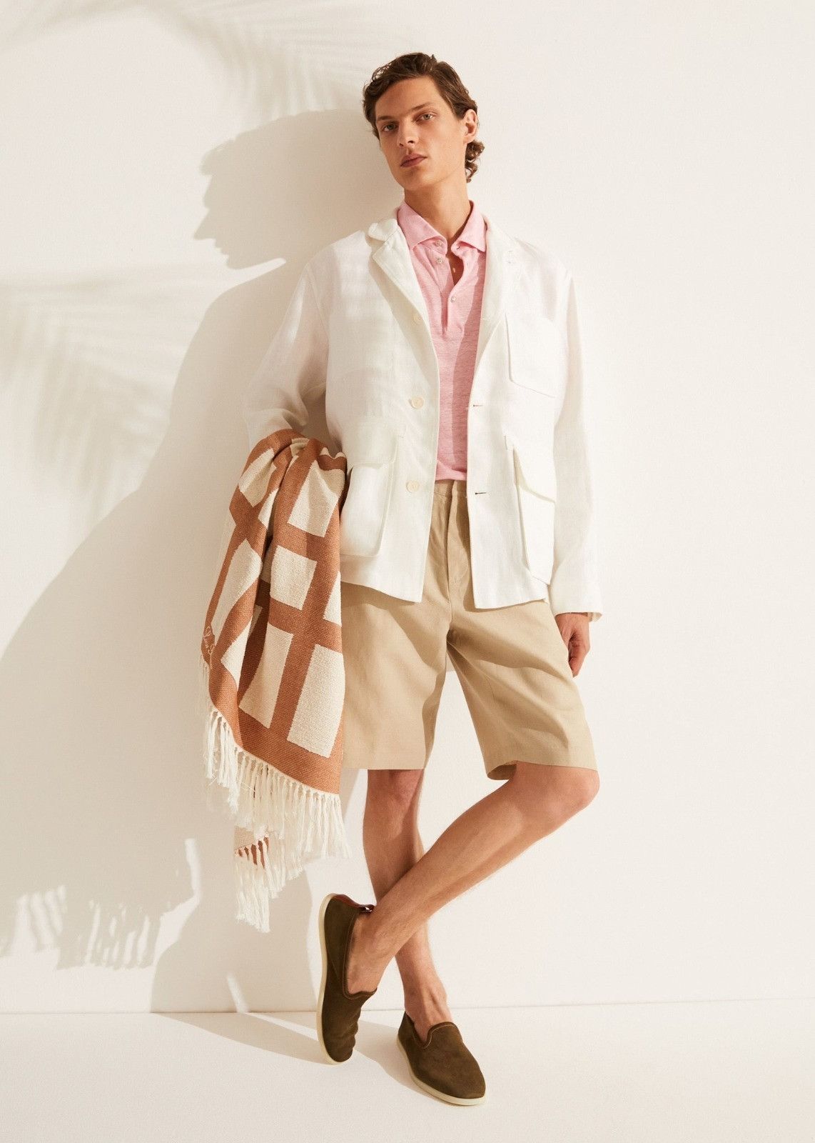 Loro Piana o1srvl11e1024 Majuro Bermuda Shorts in Khaki Size US 34 / EU 50 - 3 Thumbnail