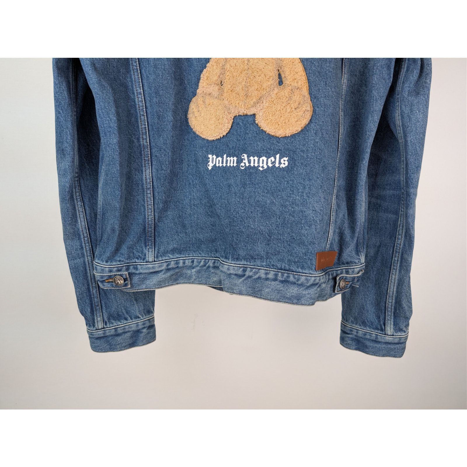 Palm Angels o1rshd1 Bear in Mind Denim Jacket in Blue / Brown Size US XXL / EU 58 / 5 - 13 Thumbnail