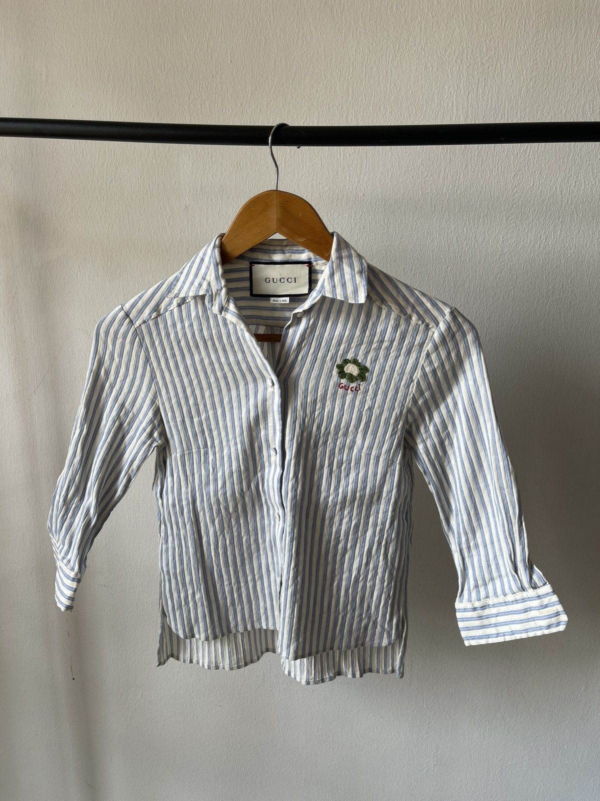 Gucci Gucci Stripe Shirt With Logo Embroidery #99 Size XS / US 0-2 / IT 36-38 - 1 Thumbnail