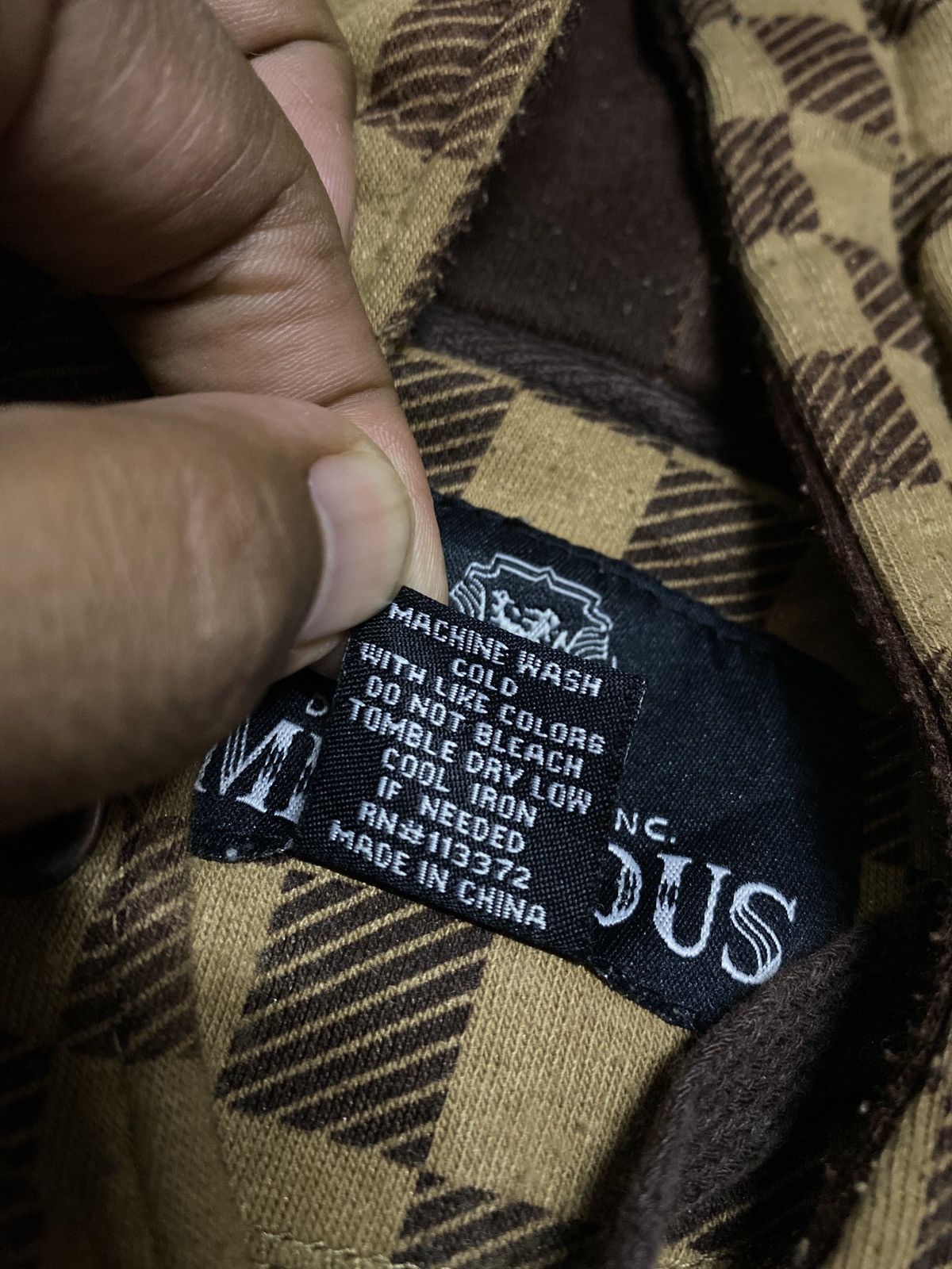 Imperious Imperious Checkered Zip Hoodie | Brown & Tan Pattern Size US XXL / EU 58 / 5 - 12 Thumbnail