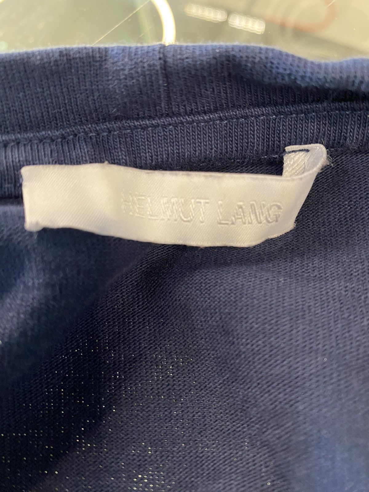 Helmut Lang Helmut Lang Stamped Logo T-shirt Navy Size US M / EU 48-50 / 2 - 3 Thumbnail