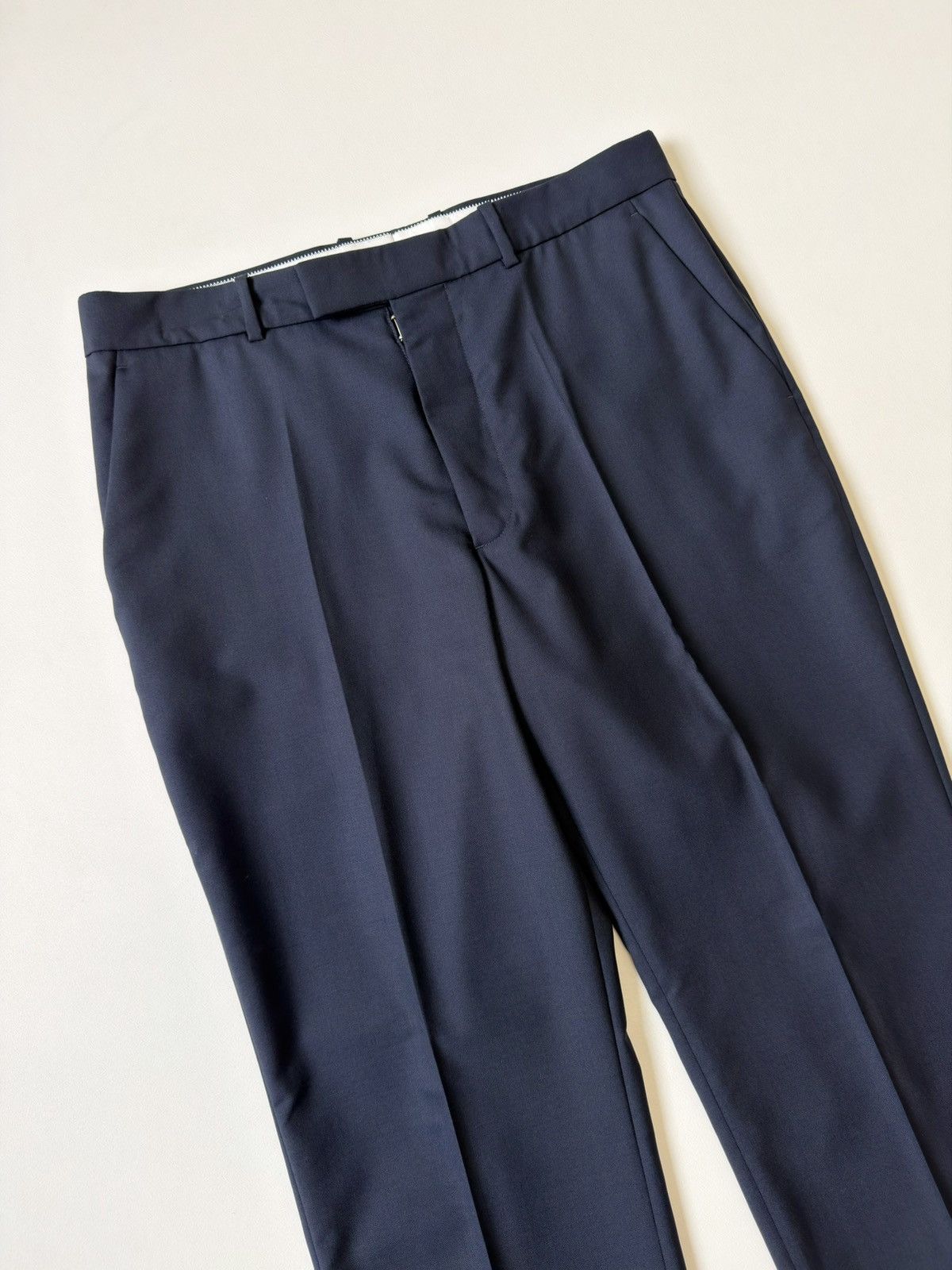 Maison Margiela S/S 18 Straight Leg Blue Wool Trousers Size US 34 / EU 50 - 4 Thumbnail