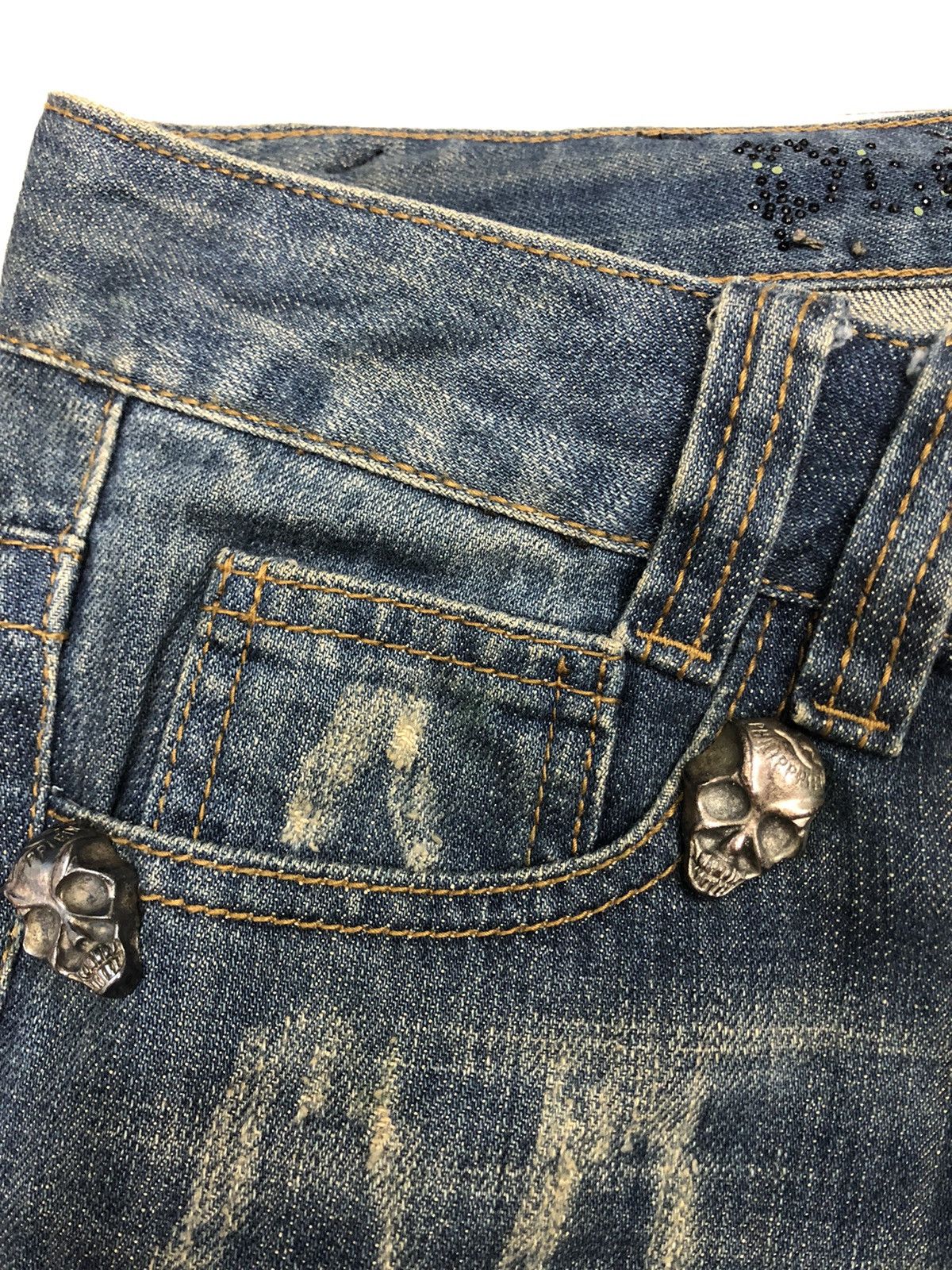 Philipp Plein RARE🔥OG PHILIPP PLEIN TIGER SKULL N CROSS EMBROIDERY JEANS Size 30" / US 8 / IT 44 - 14 Thumbnail