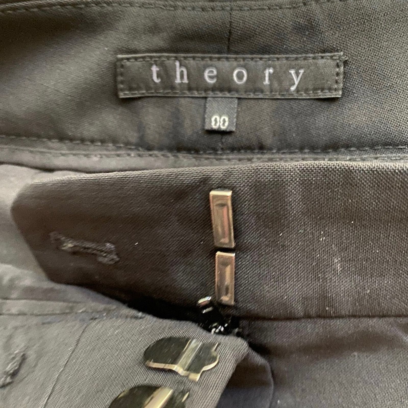 Theory Theory Demitria 4 Stretch-Wool Flared Pants Black Size 24" / US 00 / IT 34 - 12 Thumbnail