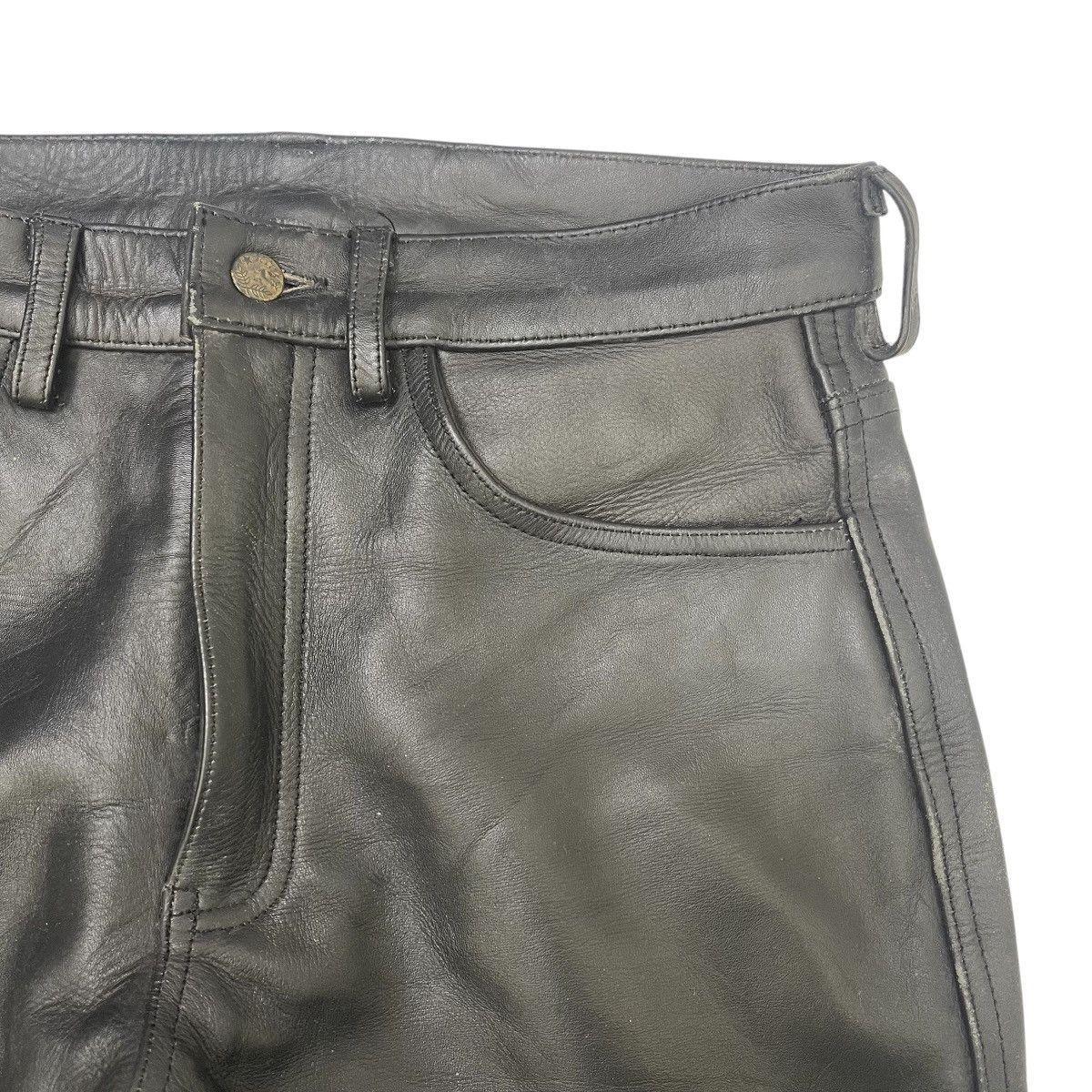 Japanese Brand Vintage 90s Dog House Leather Pants Size US 32 / EU 48 - 7 Thumbnail