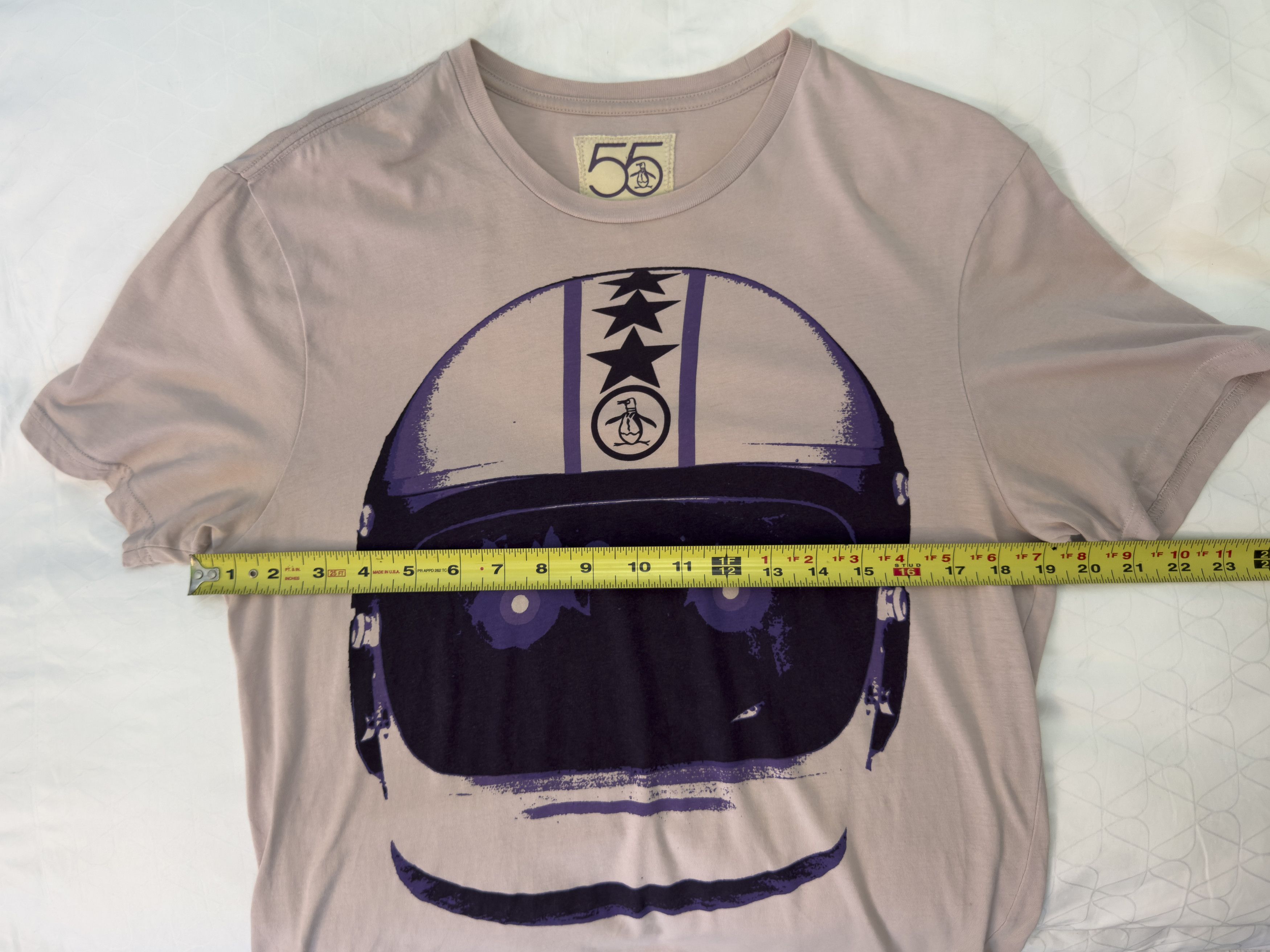 Original Penguin Original Penguin “55” Helmet Graphic T-Shirt Beige Purple Size US M / EU 48-50 / 2 - 6 Thumbnail