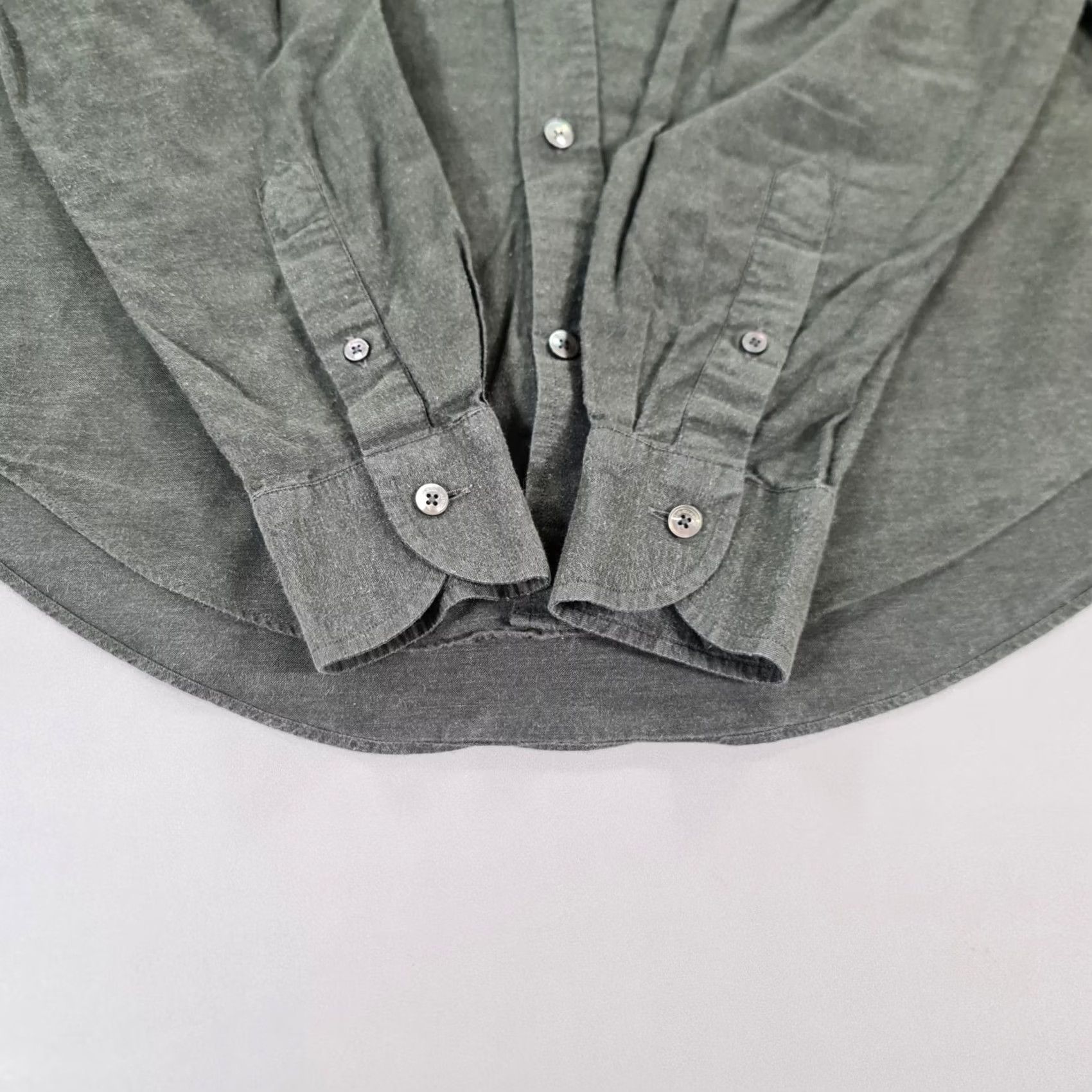 Gieves & Hawkes Gieves & Hawkes Savile Row Mens Shirt Khaki Green Small Long Sleeve Button-Down Size US S / EU 44-46 / 1 - 5 Thumbnail