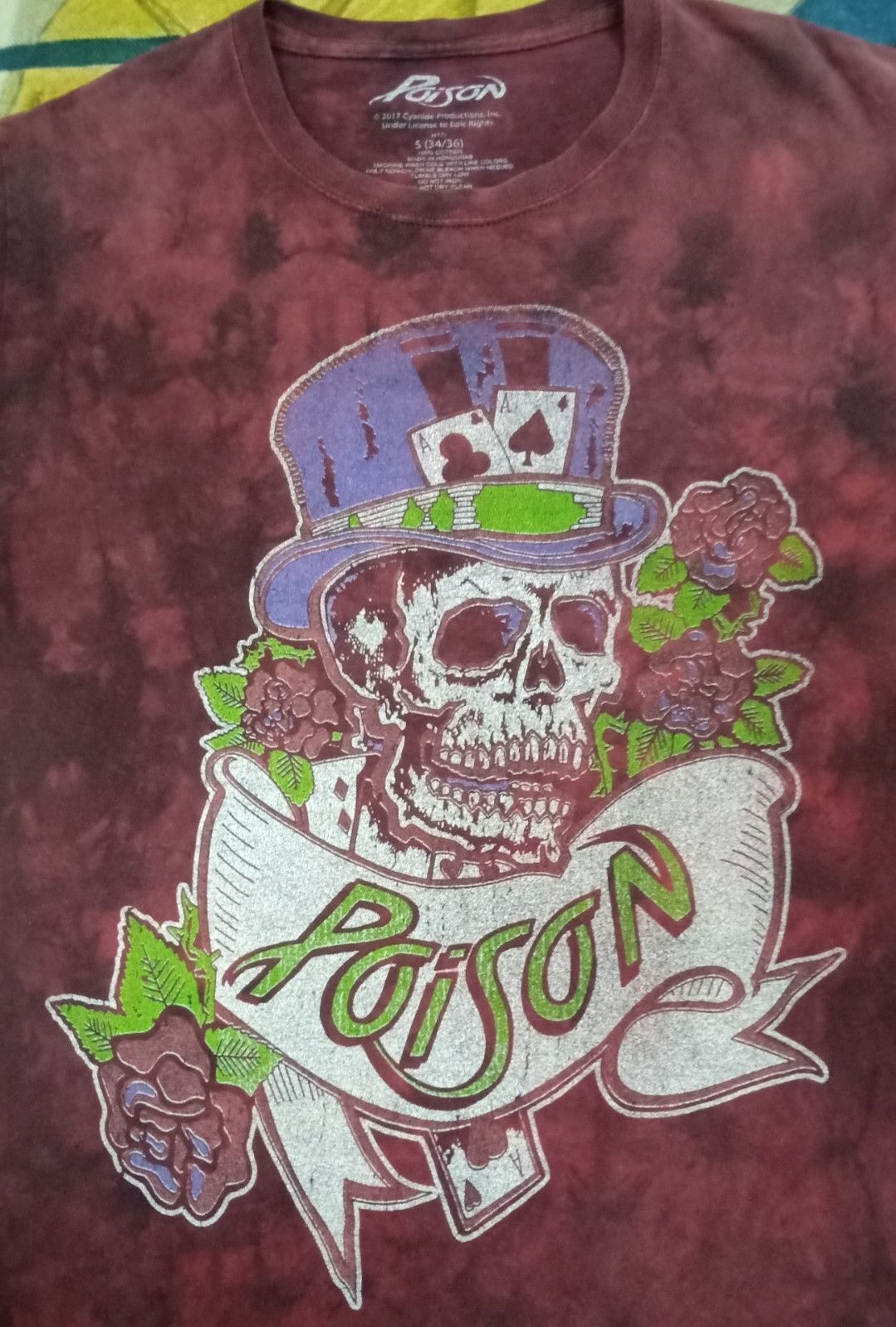 Band Tees Poison Dragging the Cat Across America 1987 Tie-dye T-shirt Size US S / EU 44-46 / 1 - 5 Thumbnail