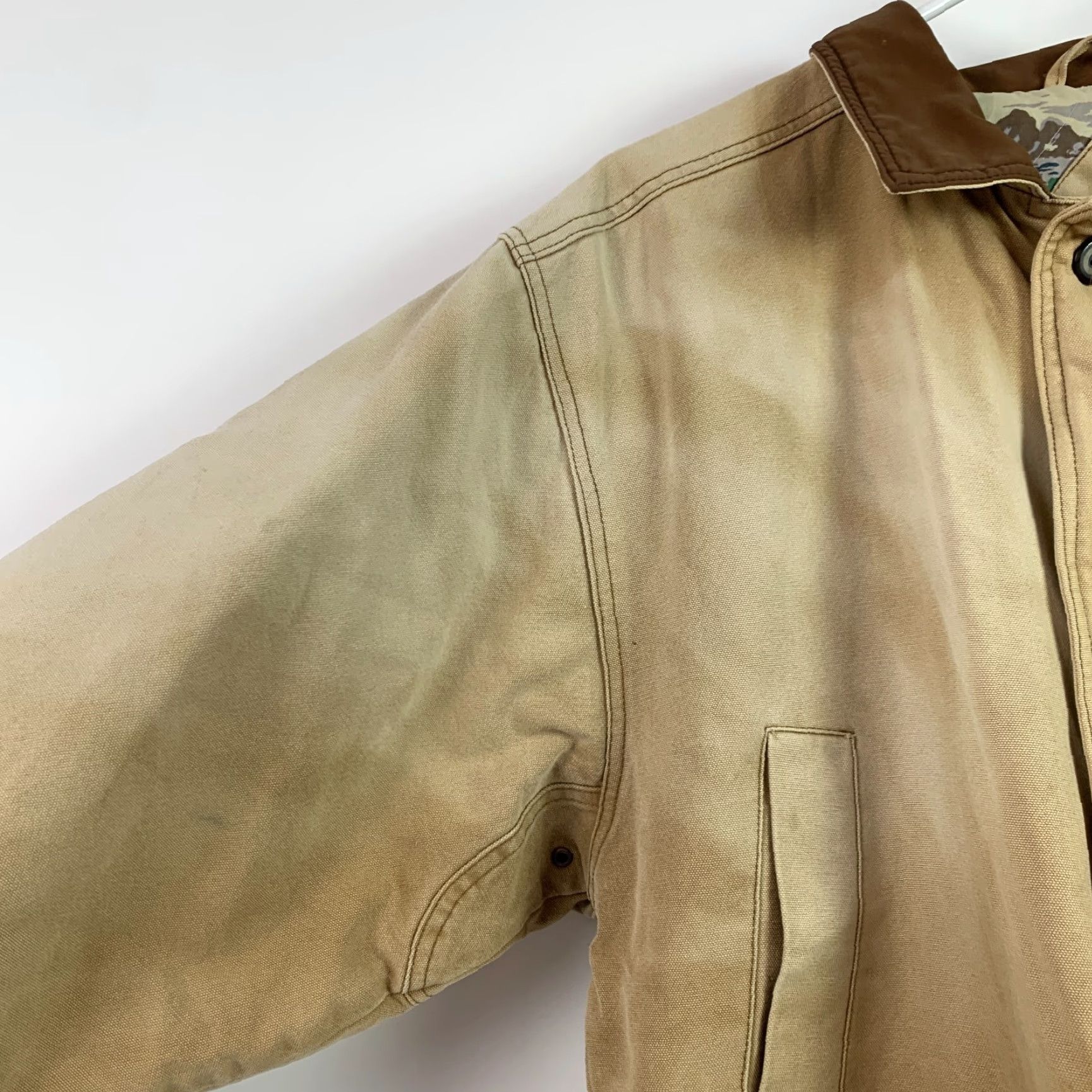 Vintage VINTAGE Duxbak Work Chore Tan Canvas Coat Jacket M Chore Jacket Size US M / EU 48-50 / 2 - 2 Thumbnail
