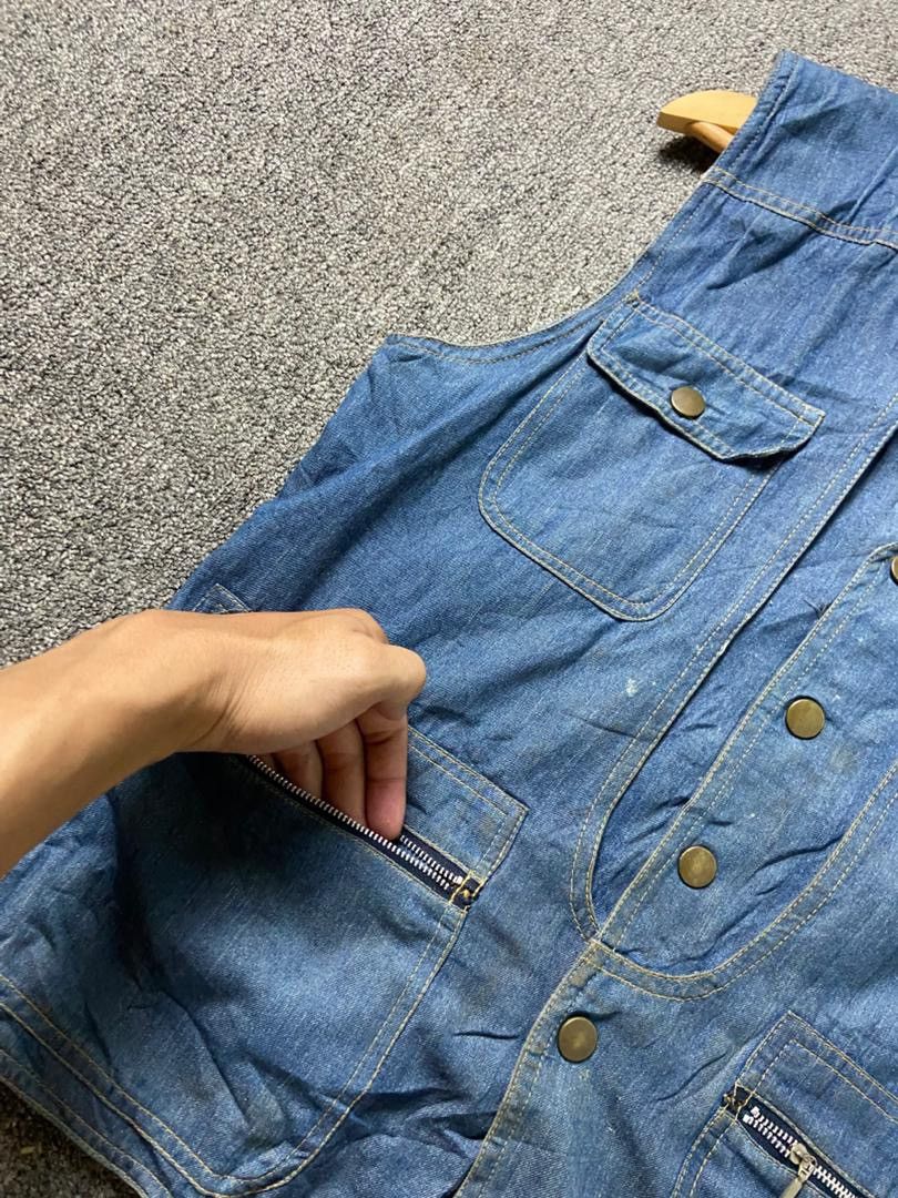 Japanese Brand LEXUGTOU Sherpa Lined Denim Vest (200) Size US M / EU 48-50 / 2 - 7 Thumbnail