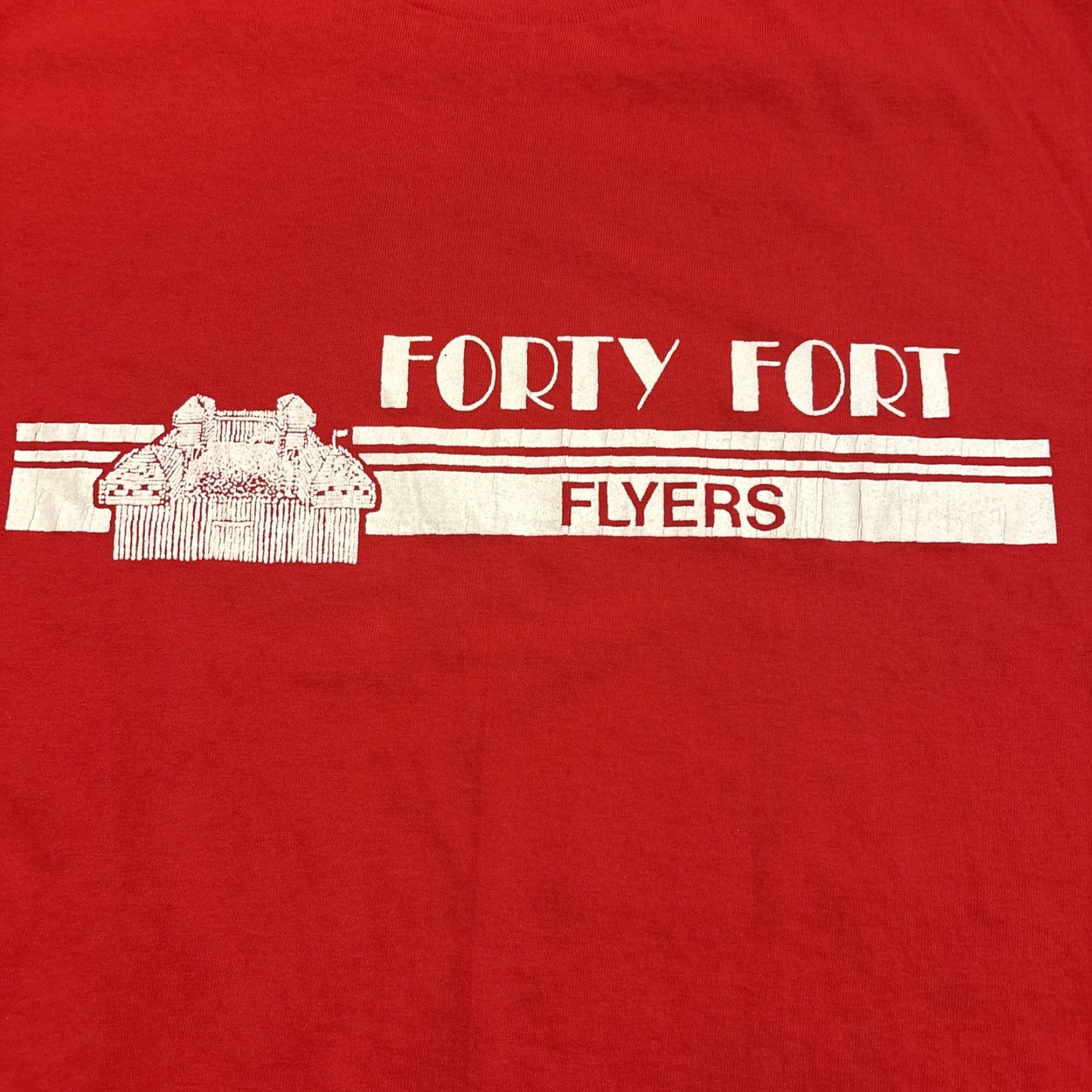 Vintage VINTAGE Forty Fort High School Flyers T Shirt Men XL Red EUC Stedman Short Sleeve School 90s? (decade not provided) Size US XL / EU 56 / 4 - 2 Thumbnail