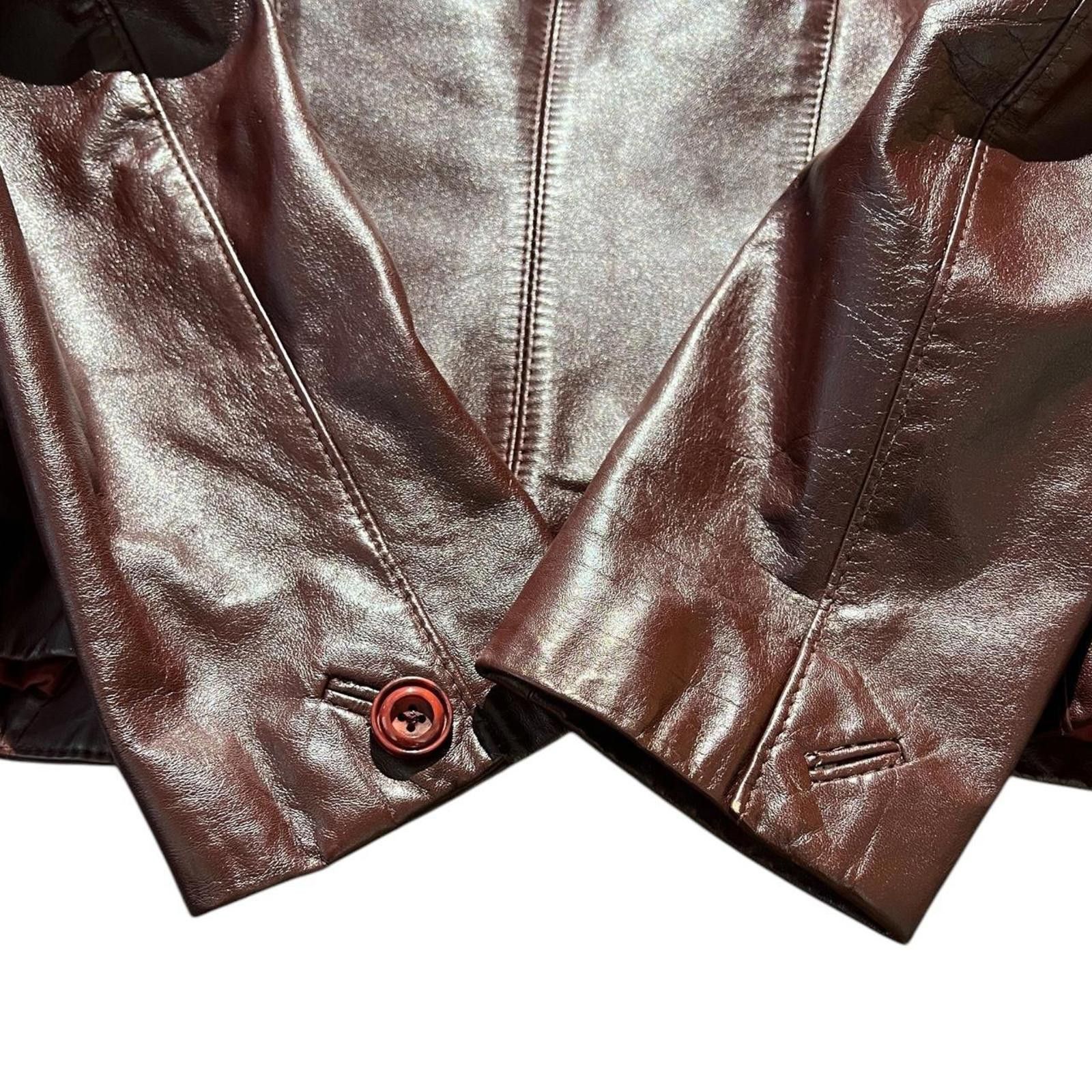 Aigner Vintage 70/80s Entienne Aigner Burgundy Leather Jacket Size S / US 4 / IT 40 - 5 Thumbnail
